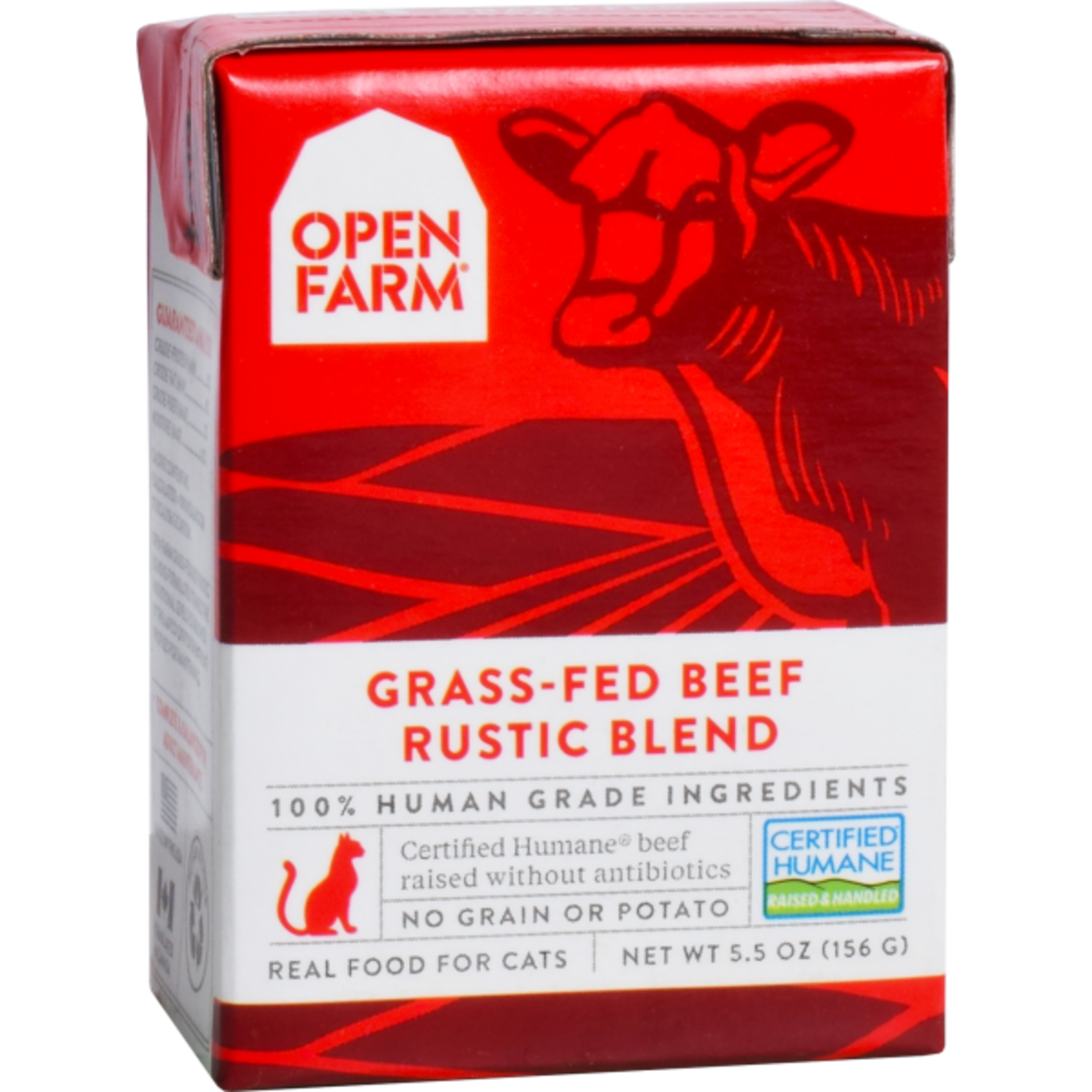 Open Farm OPEN Farm Cat Grass-Fed Beef Rustic Blend Tetra Pak 5.5oz