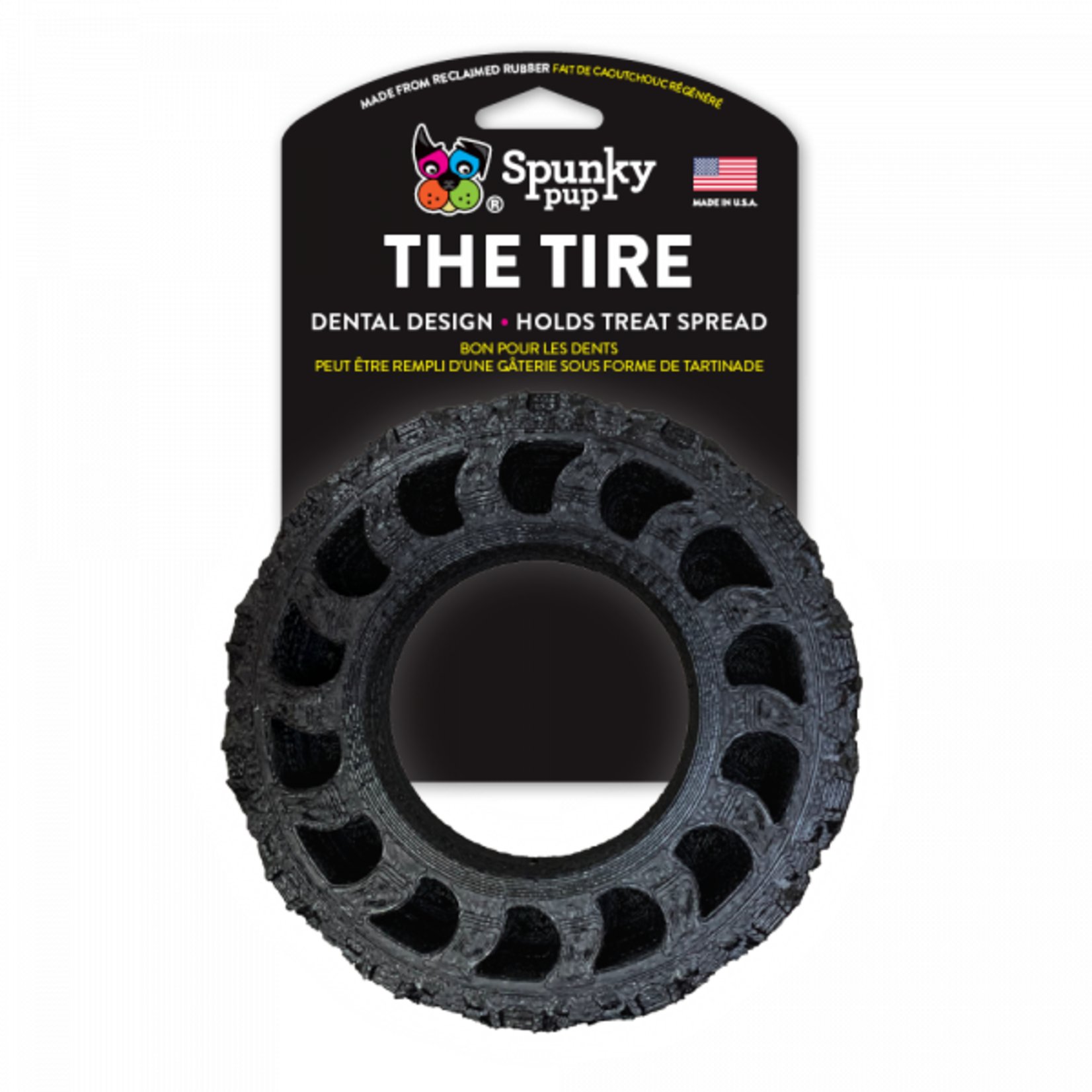 Spunky Pup Spunky Pup The Tire Reclaimed Rubber Toy Large