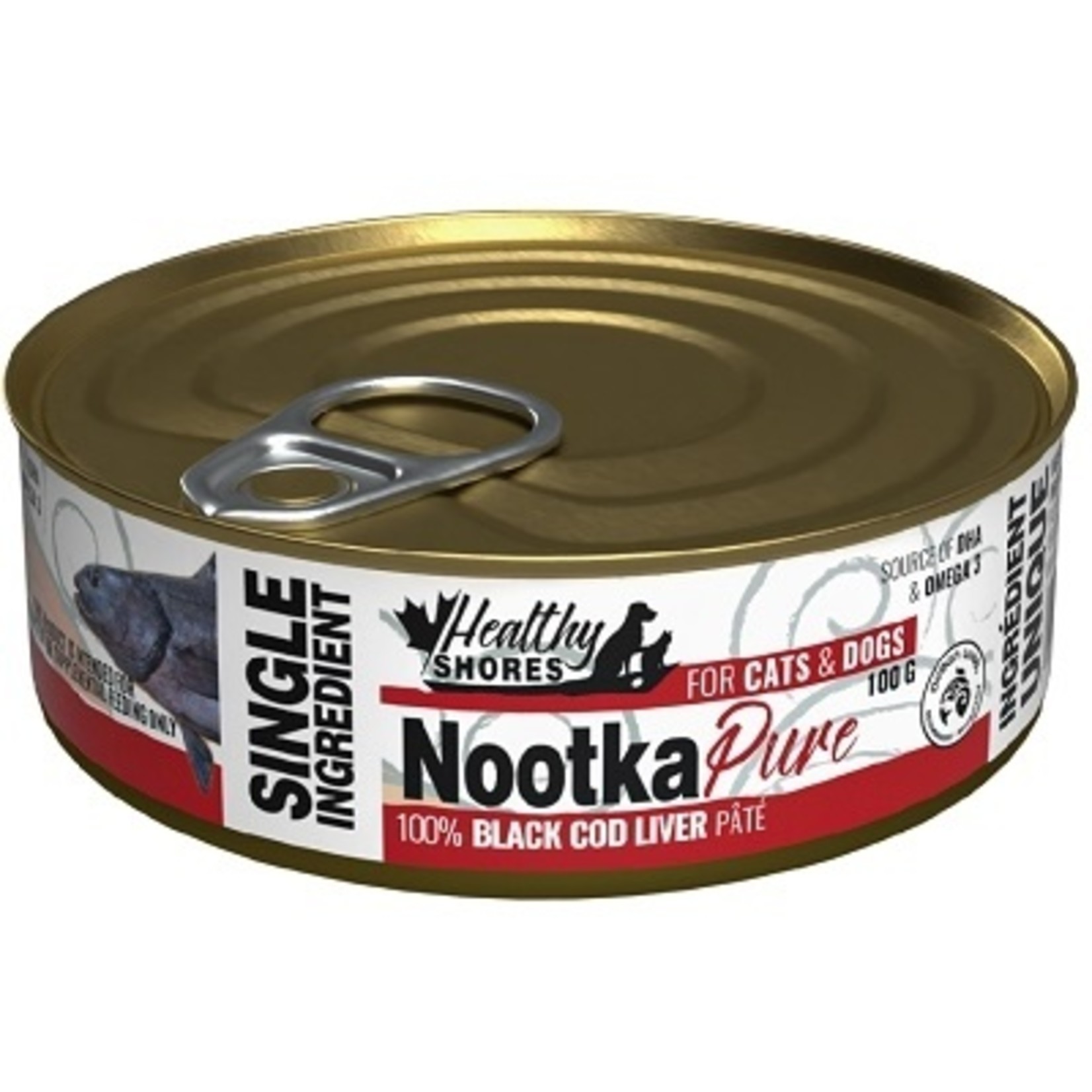 HEALTHY Shores Cat & Dog Nootka Black Cod Liver Pate Cans 100g