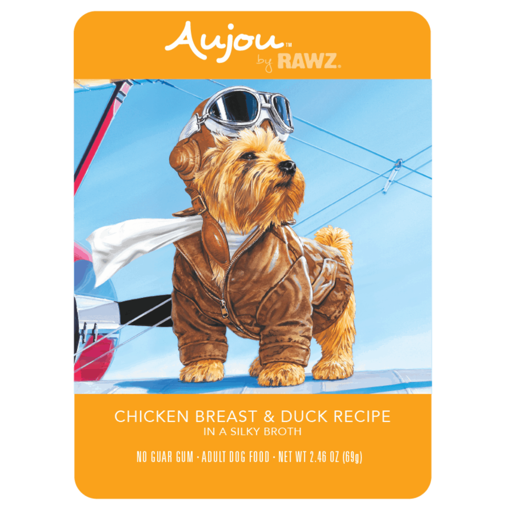 Aujou Aujou Dog Chicken Breast & Duck Recipe in Silky Broth 2.46oz/69g