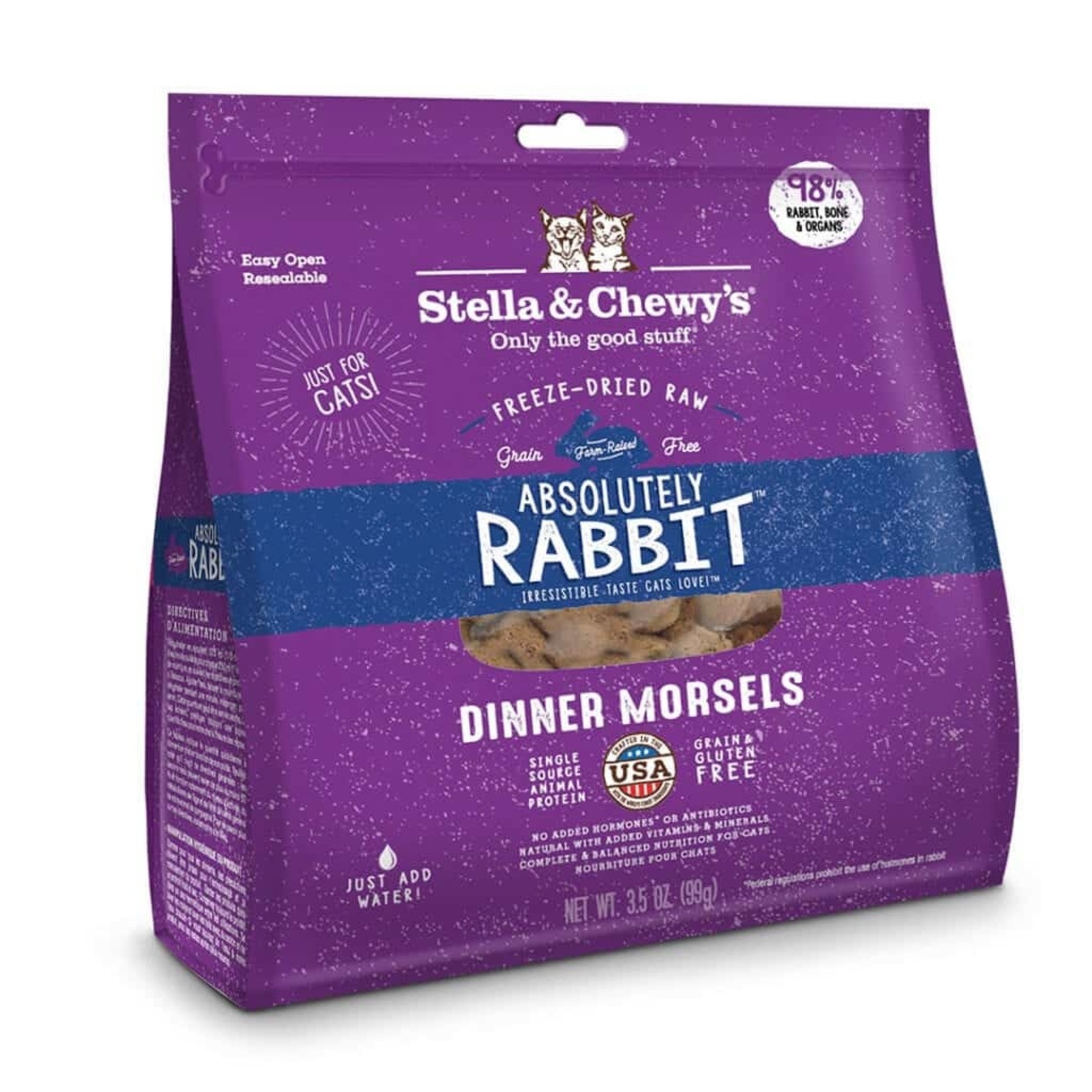 Stella & Chewy's Cat Absolutely Rabbit Freeze-Dried Raw Dinner Morsels 8oz