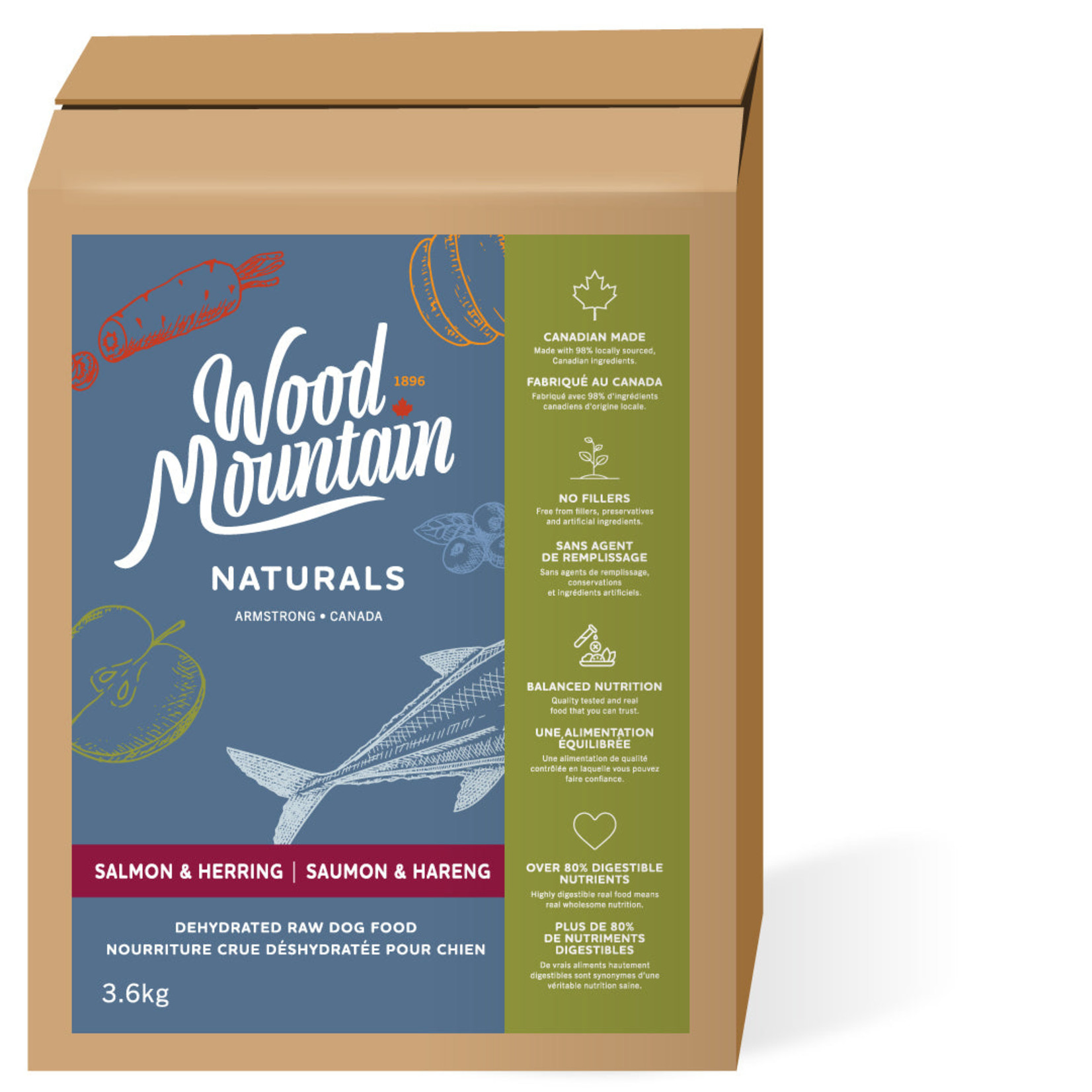 Wood Mountain Naturals Wood Mountain Naturals Dehydrated Raw Dog Food - Salmon & Herring