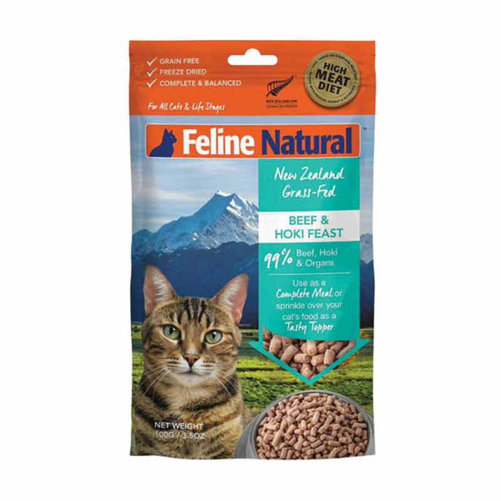 K9 Natural/Feline Natural Feline Natural Cat Freeze Dried  Beef & Hoki 320g/11oz