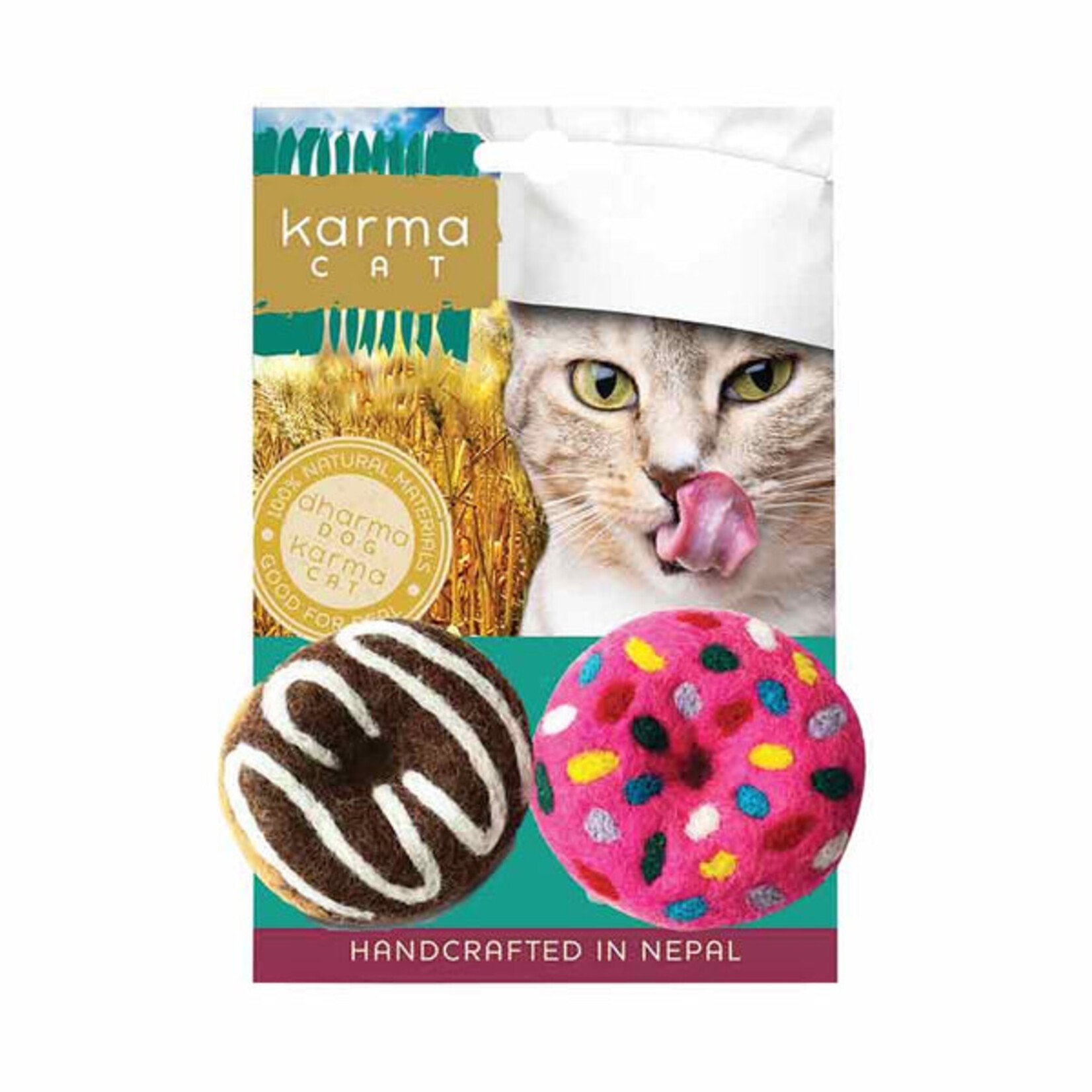 Dharma Dog Karma Cat Dharma Dog Karma Cat Donut Cat Toy 2pk