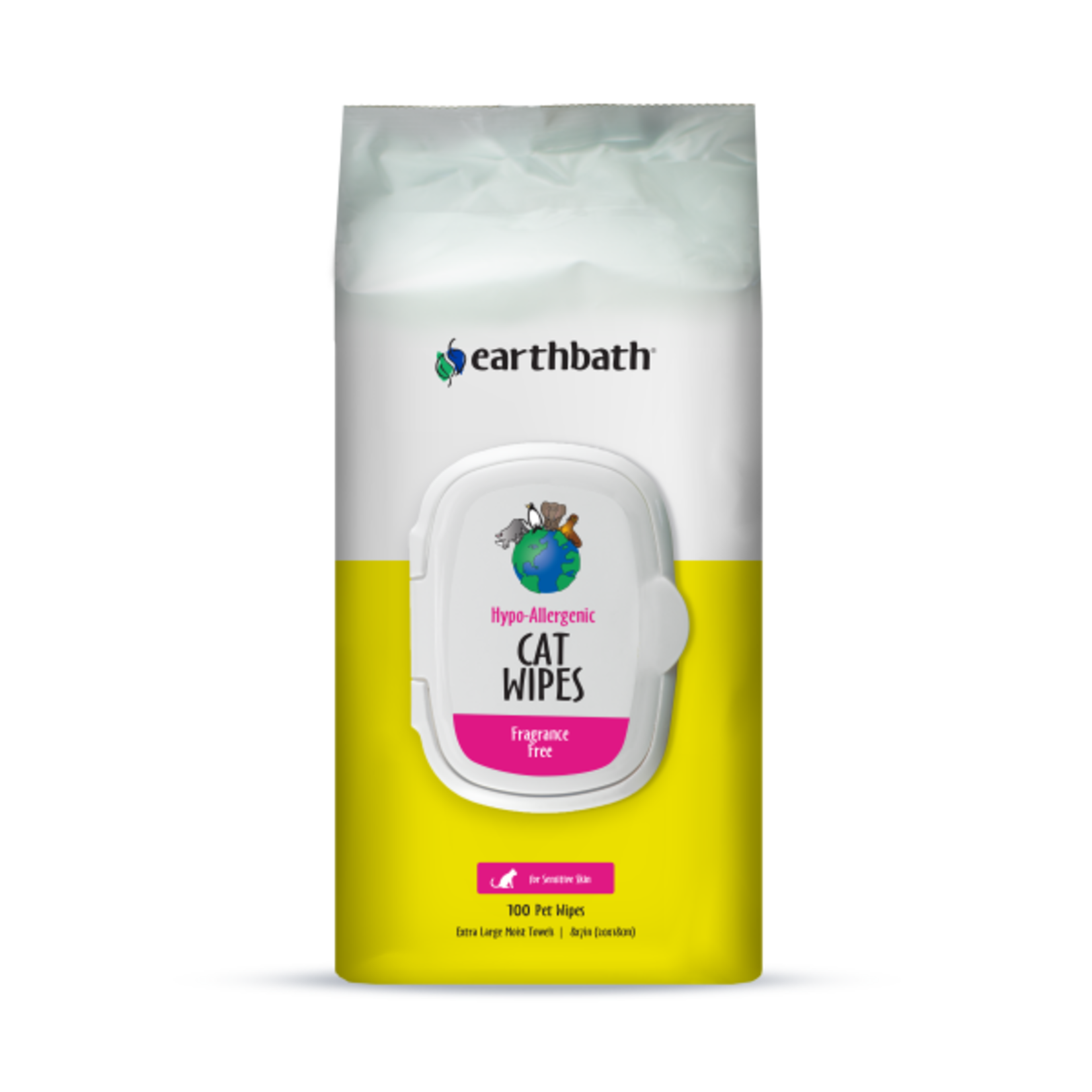 Earthbath Earthbath Hypo-Allergenic Cat Wipes 100ct