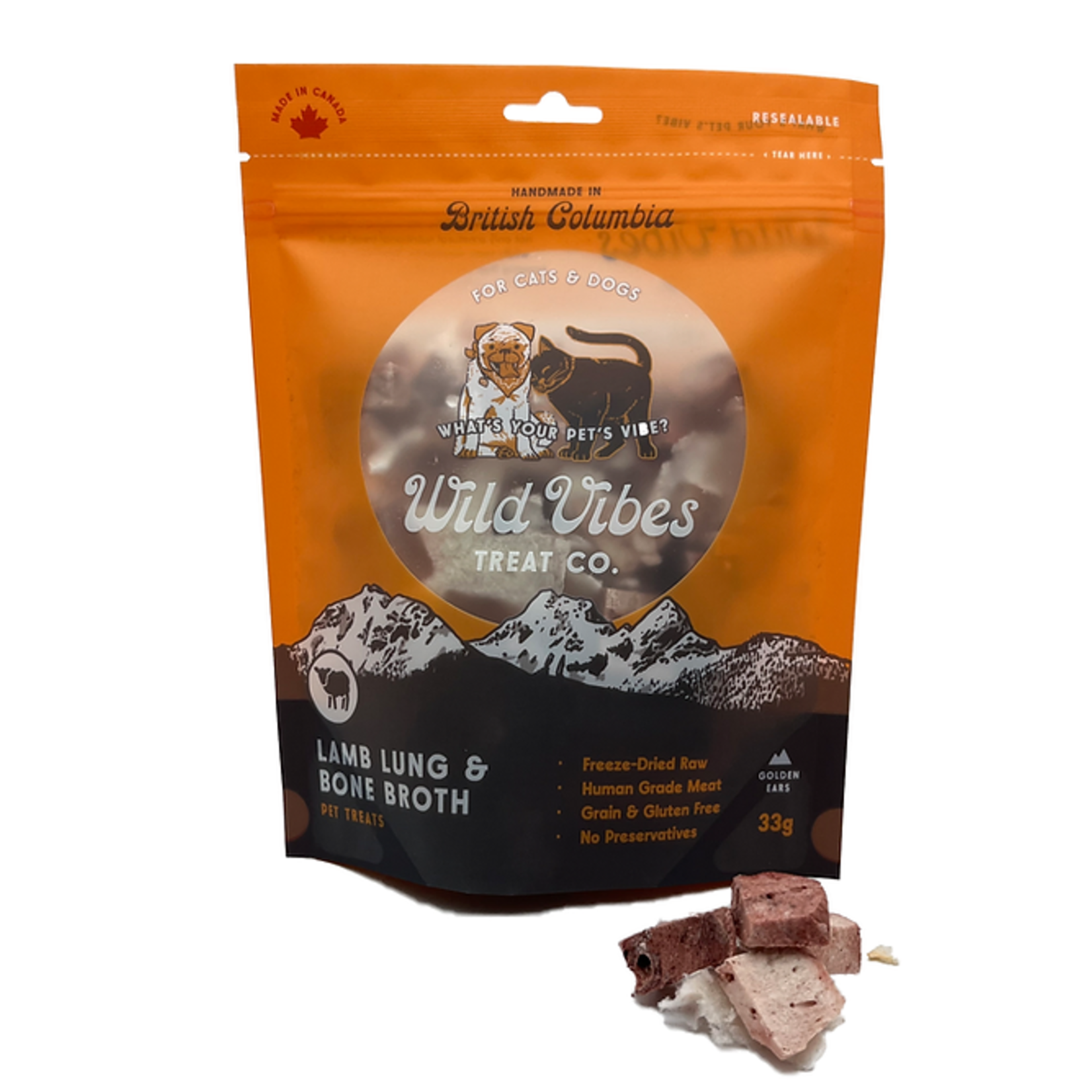 Wild Vibes Treat Co. Wild Vibes Lamb Lung & Bone Broth 33g