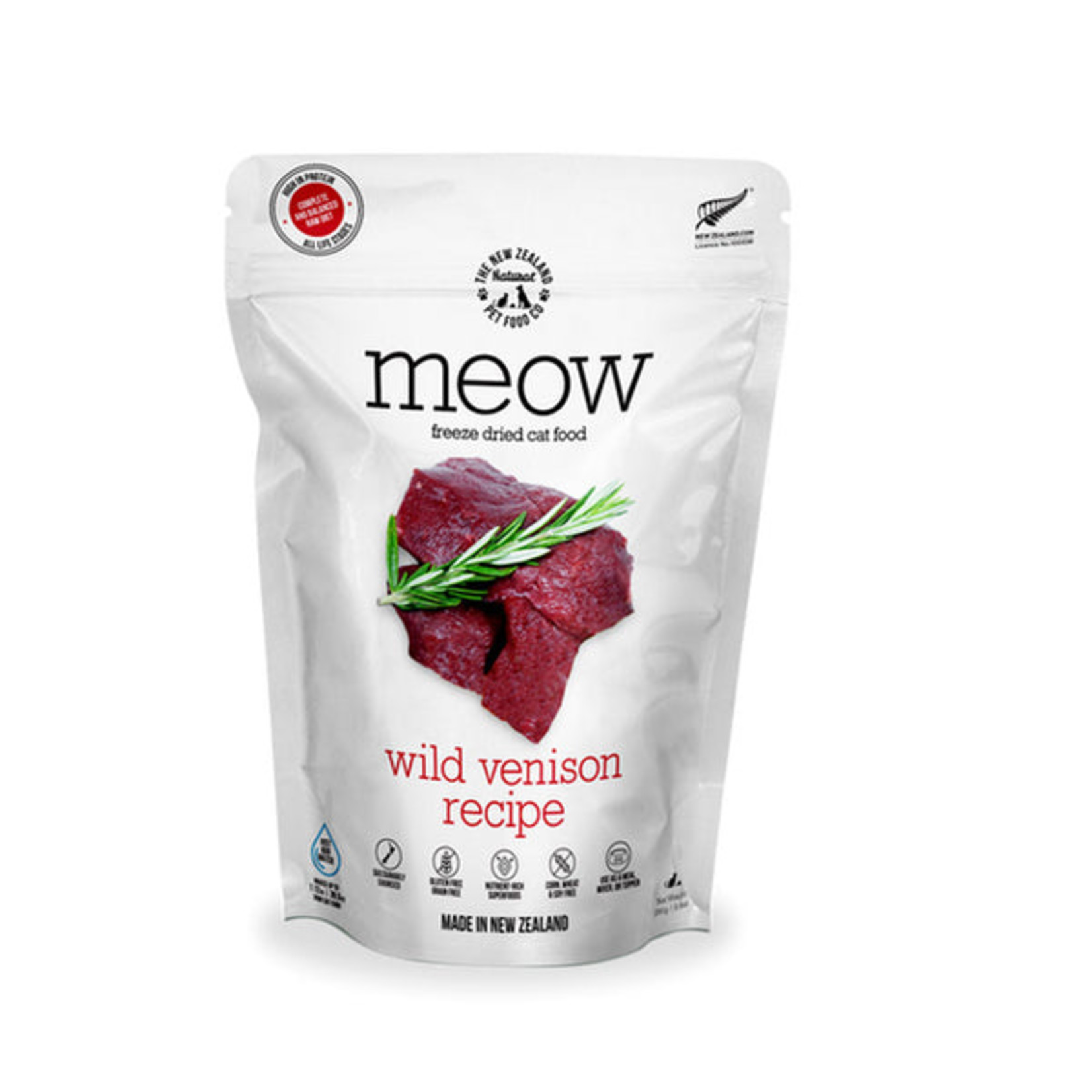 The New Zealand Pet Food Co THE NEW ZEALAND NATURAL PET FOOD CO MEOW Freeze-Dried Wild Venison