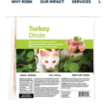 Red Dog Blue Kat RDBK Cat FOUNDATIONS Turkey Recipe 4 1/4lb  (IN-STORE OR CURBSIDE PICK-UP ONLY)