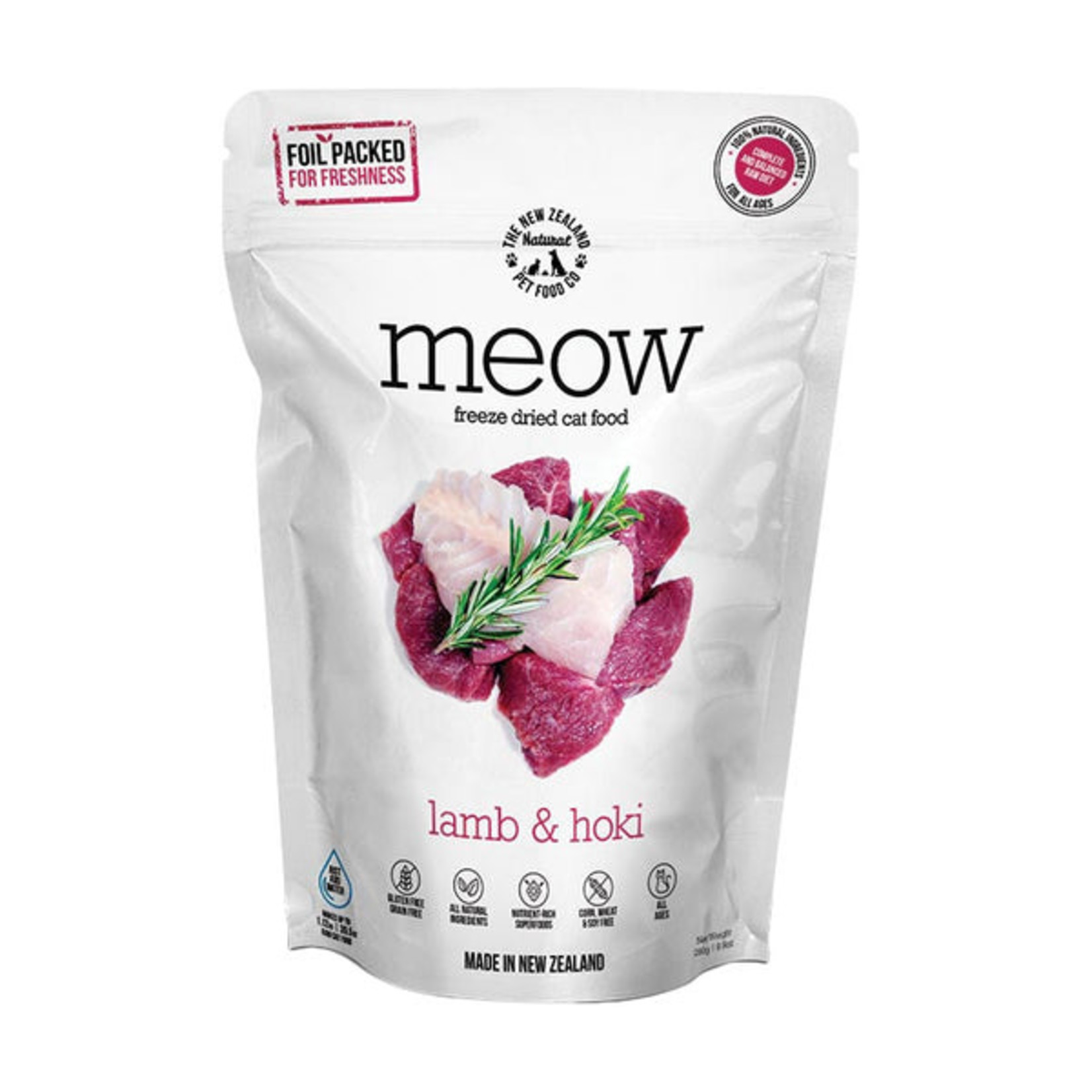 The New Zealand Pet Food Co THE NEW ZEALAND NATURAL PET FOOD CO MEOW Freeze-Dried Lamb & Hoki 280g