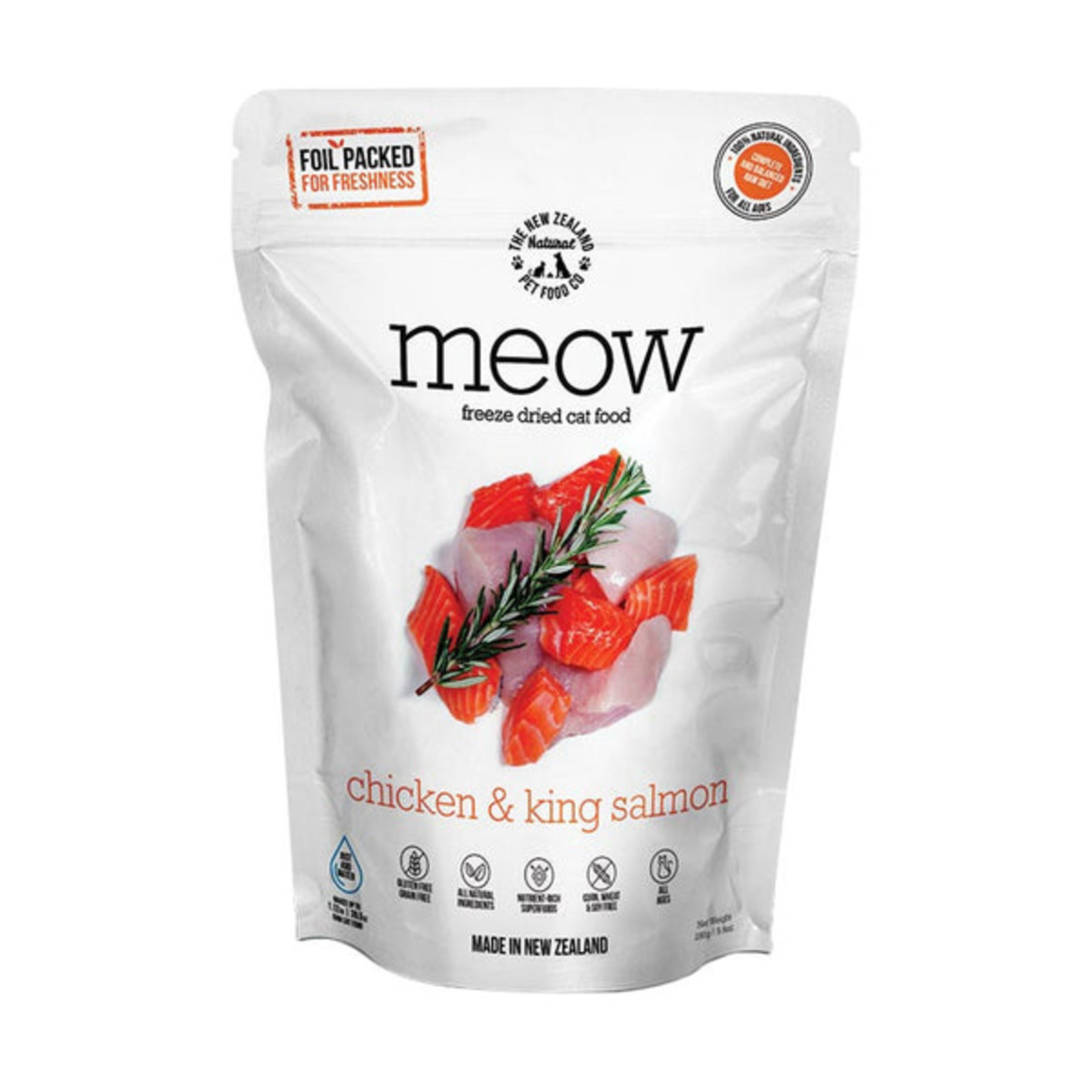 The New Zealand Pet Food Co THE NEW ZEALAND NATURAL PET FOOD CO MEOW Freeze-Dried Chicken & King Salmon Recipe 280g/9.9oz