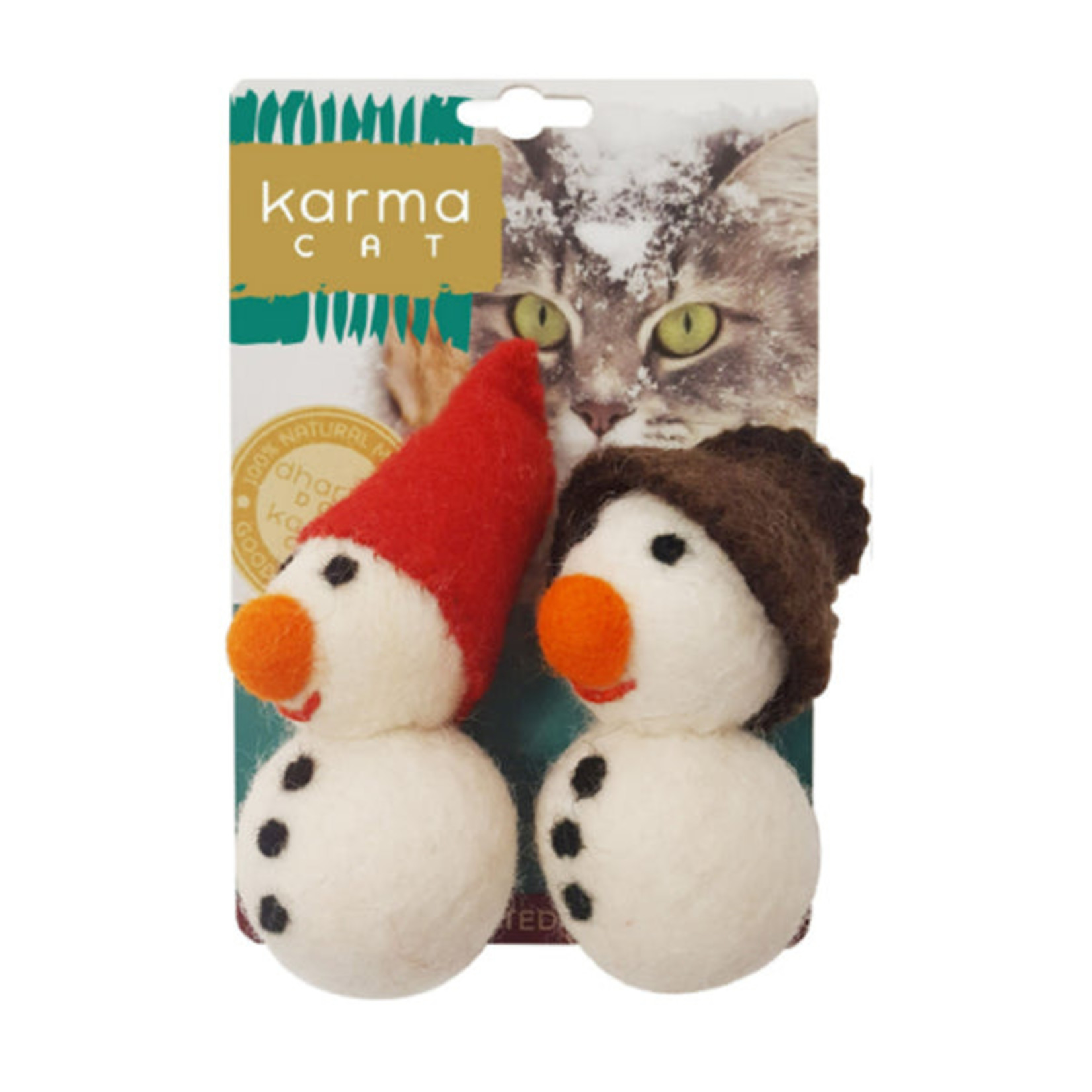 Dharma Dog Karma Cat Dharma Dog Karma Cat SNOWMAN Pack of 2 Cat Toy
