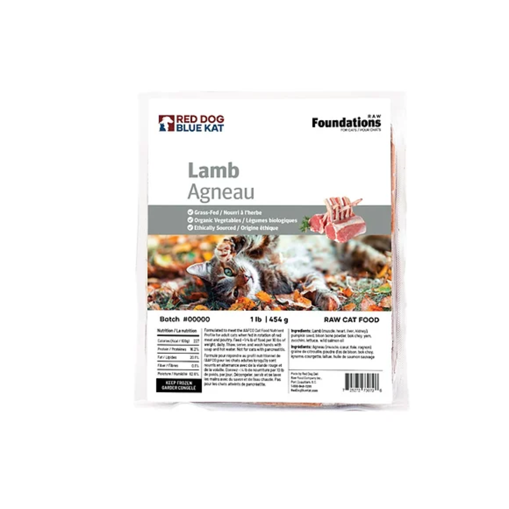 Red Dog Blue Kat RDBK Cat FOUNDATIONS Lamb Recipe 4 1/4lb     (IN-STORE OR CURBSIDE PICK-UP ONLY)