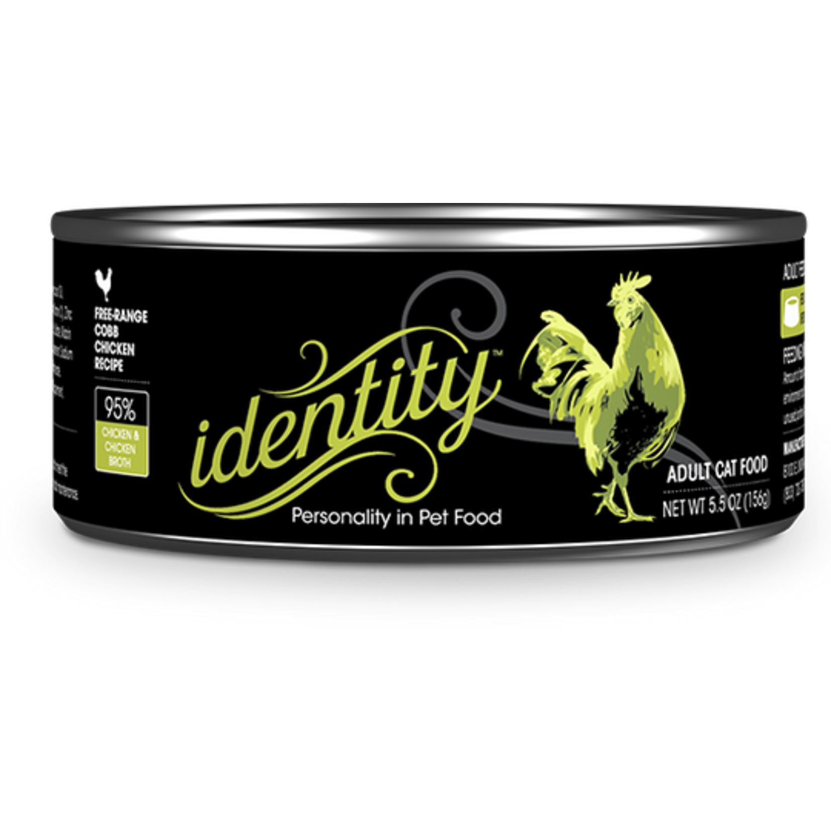 Identity Identity 95% Free-Range Cobb Chicken & Chicken Broth Pâté Wet Cat Food 156g