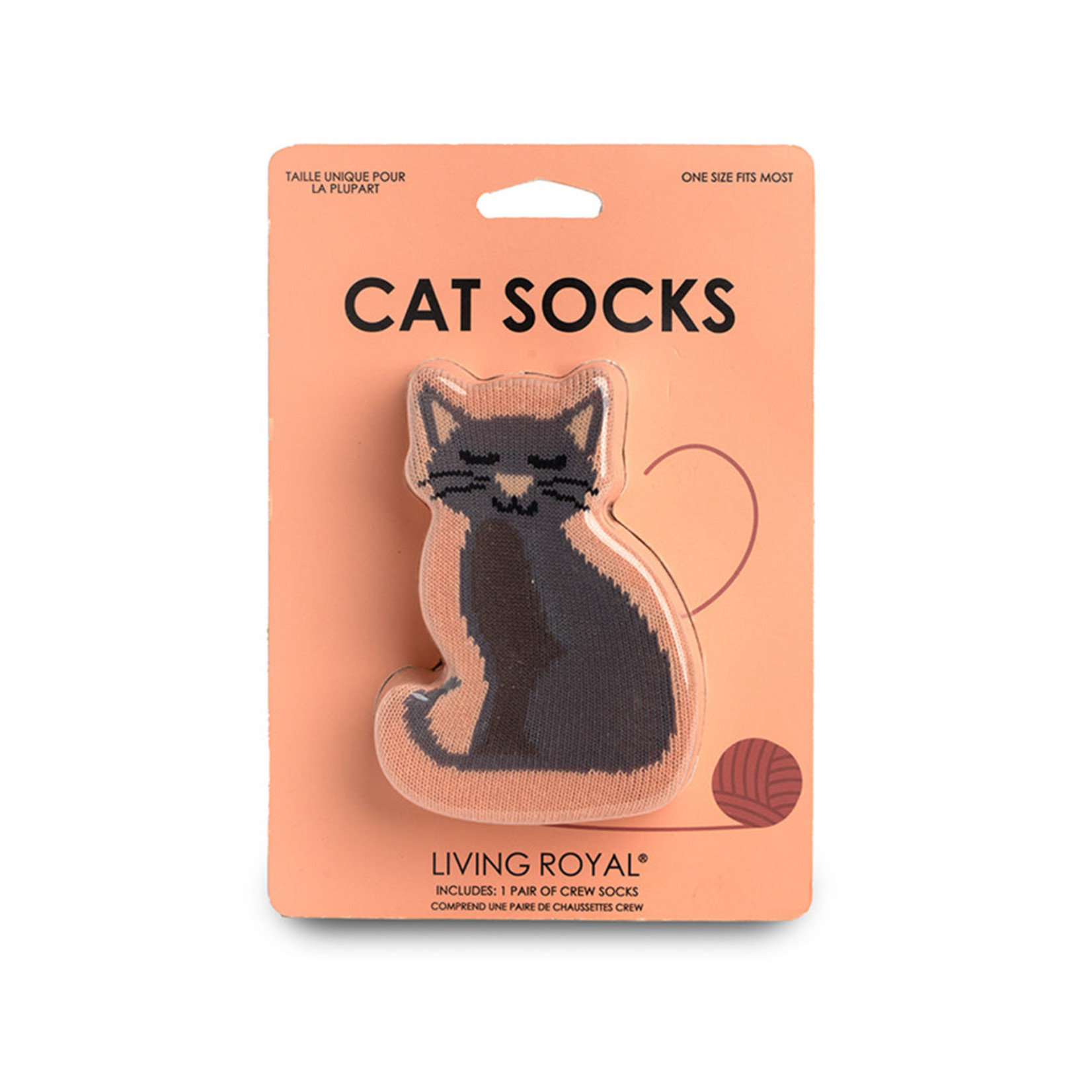Cat 3D Crew Sock – Living Royal
