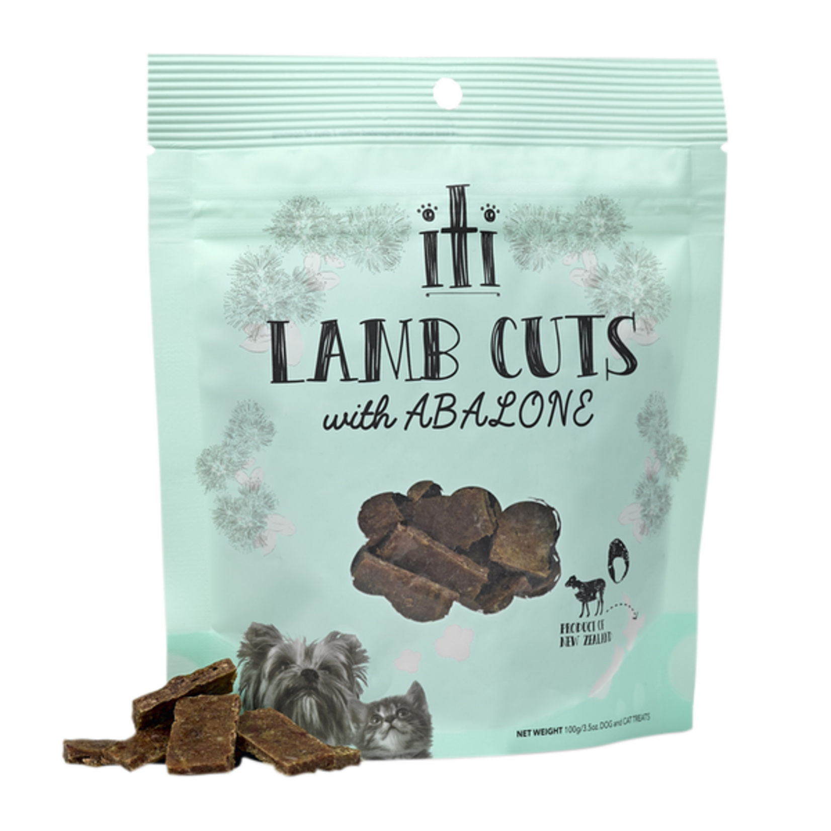 iTi iti LAMB CUTS with ABALONE Treats for Dogs & Cats 100g