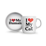 FRED FRED Howligans Ceramic Mug + CAT BOWL SET I Love My Cat