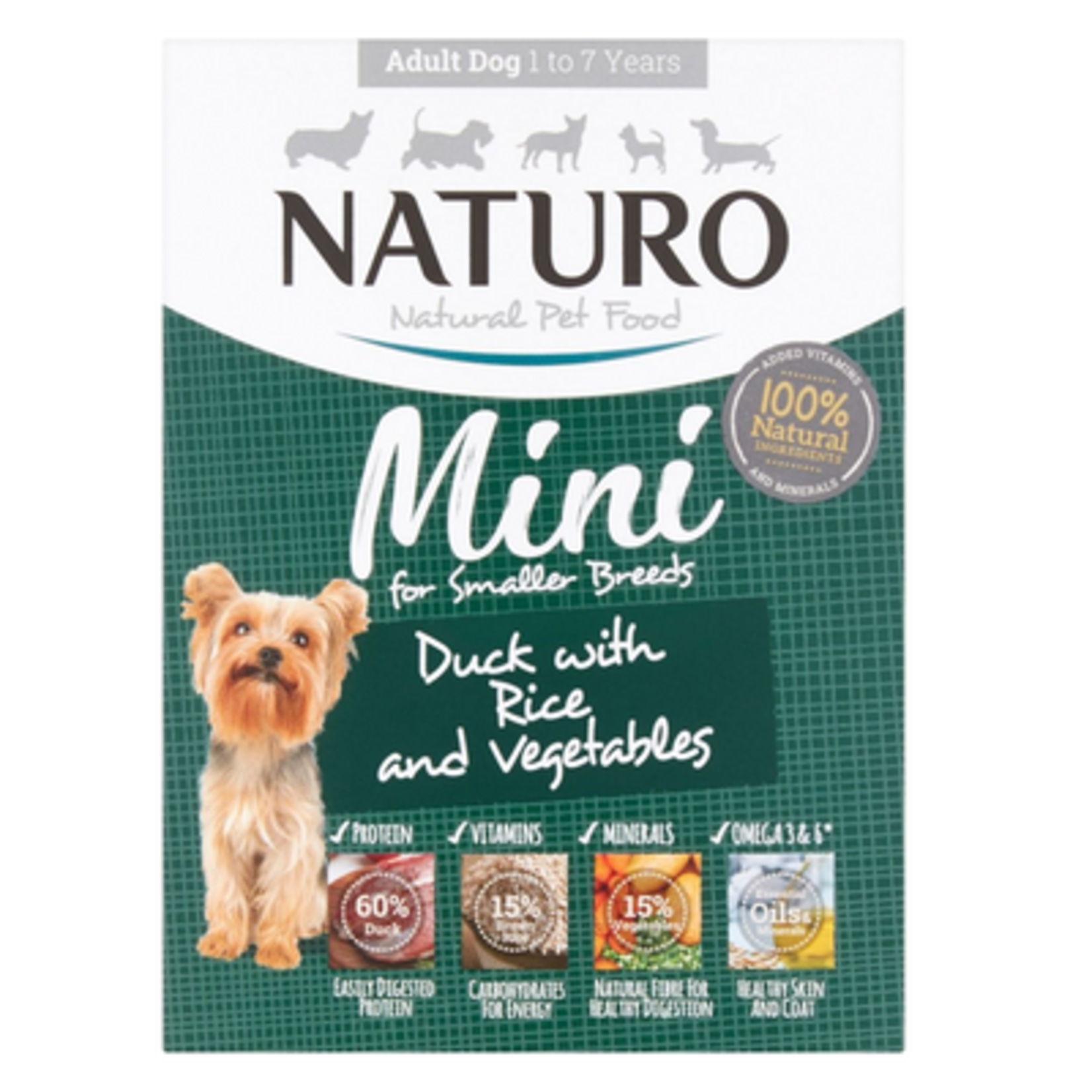 Naturo Naturo Adult Mini Dog Duck with Rice and Vegetables 150g