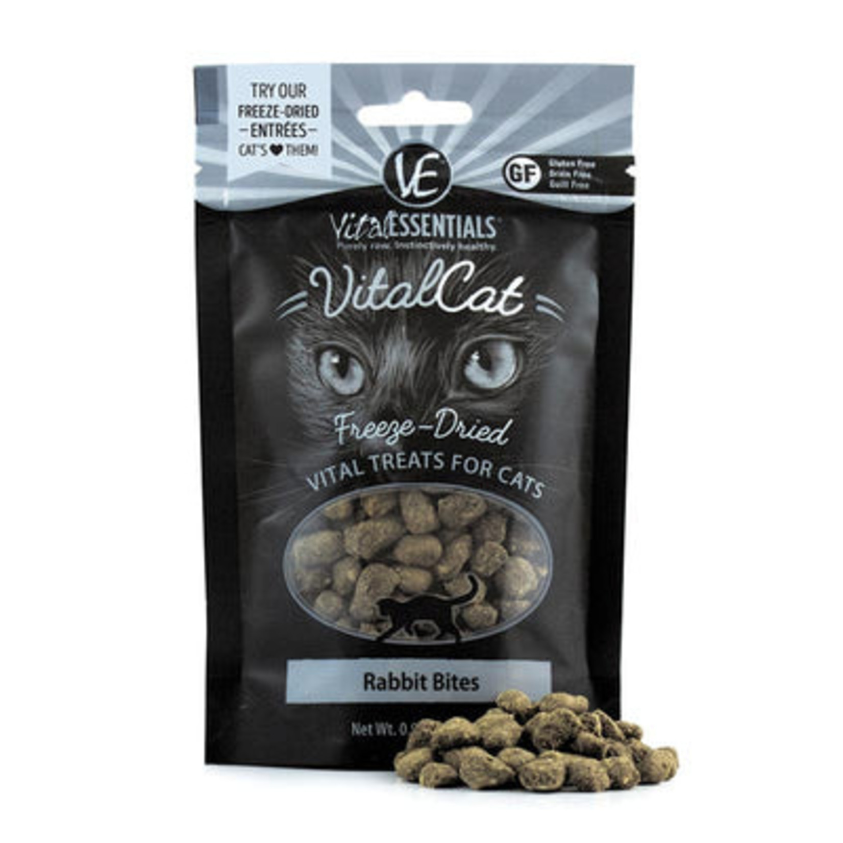 Vital Essentials Vital Cat Freeze Dried Rabbit Bites Treats for Cats 0.9oz/25.5g