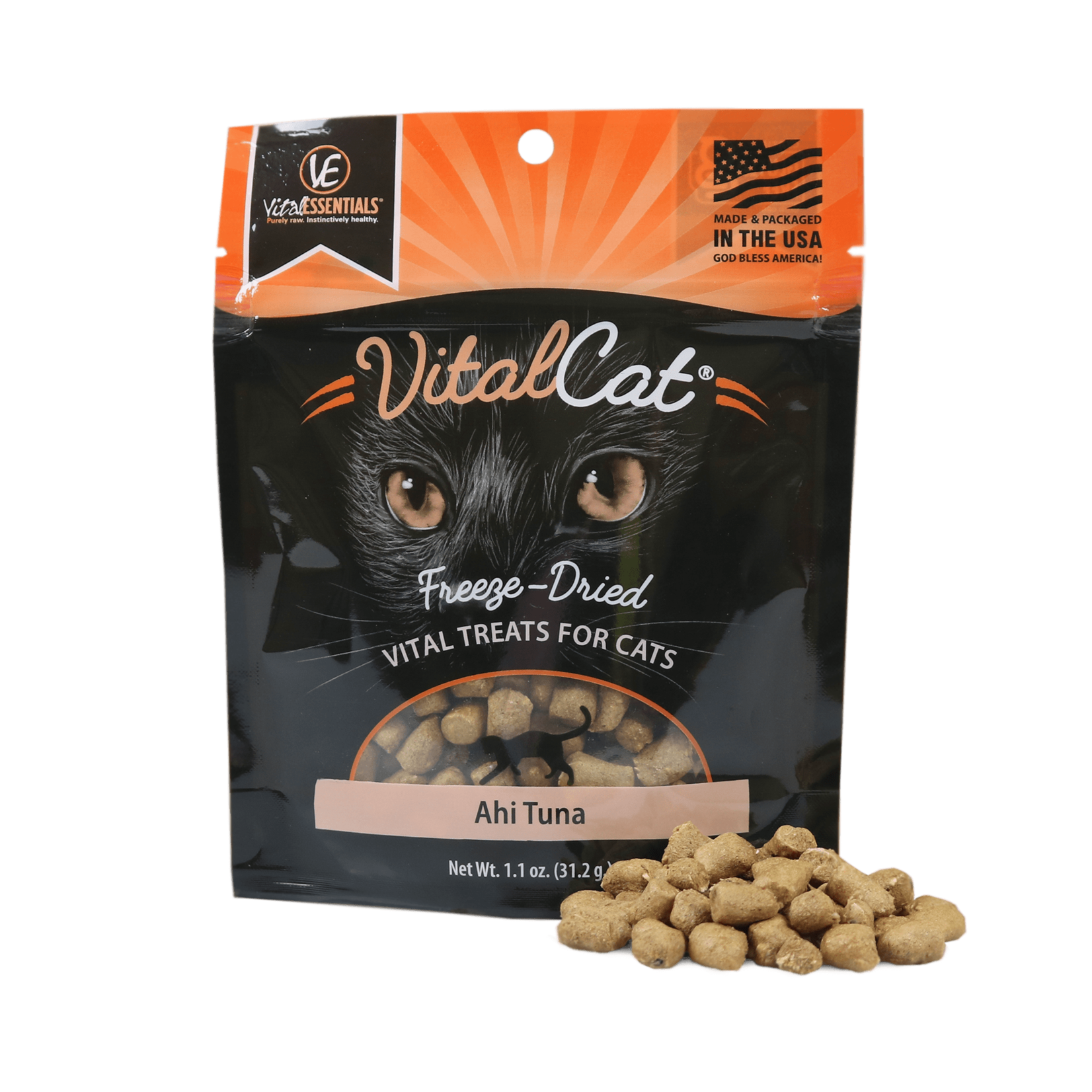 Vital Essentials Vital Cat Ahi Tuna Freeze-Dried Grain Free Treats, 1.1 oz