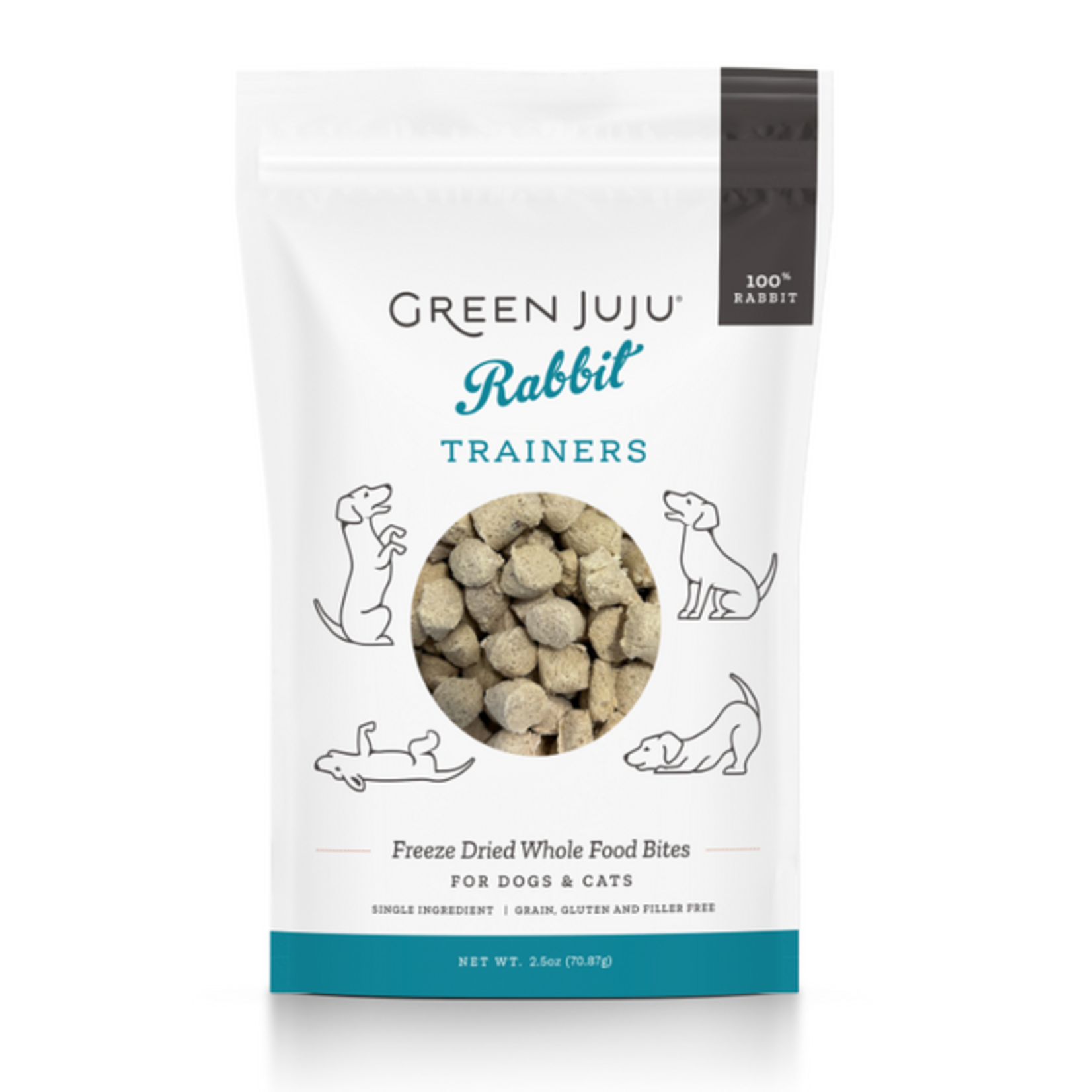 GREEN JUJU Green Juju Rabbit Trainers Freeze-Dried Treats for Dogs & Cats 2.5oz