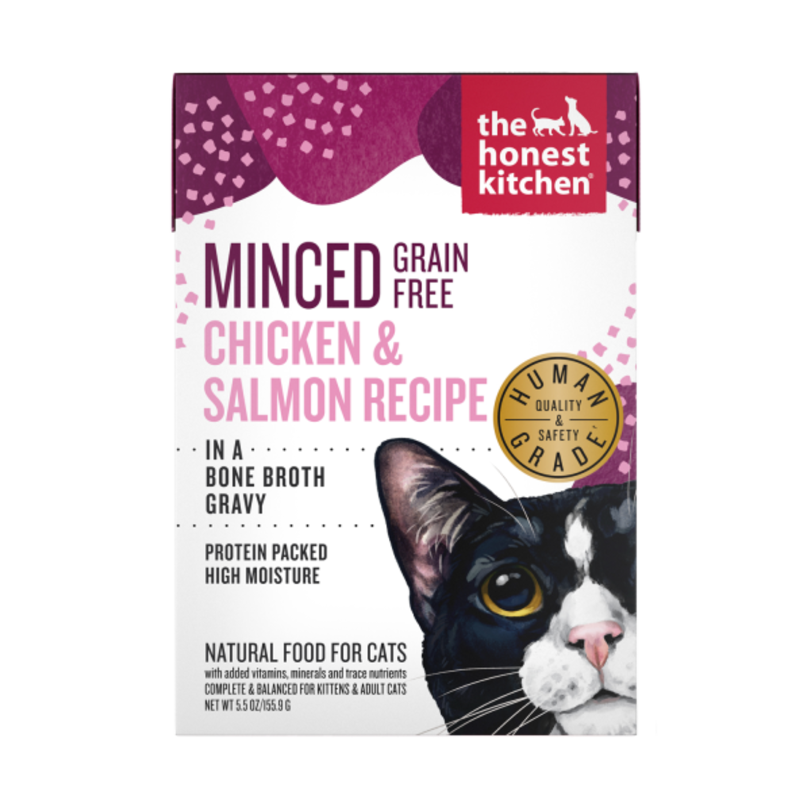 The Honest Kitchen Honest Kitchen Cat Minced Minced Chicken & Salmon in Bone Broth Gravy Tetra 5.5oz