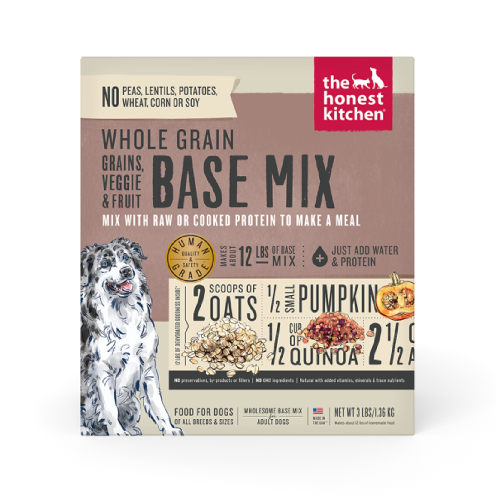 The Honest Kitchen Honest Kitchen Dog Whole Grain Veggie & Fruit Dehydrated Base Mix 3lb