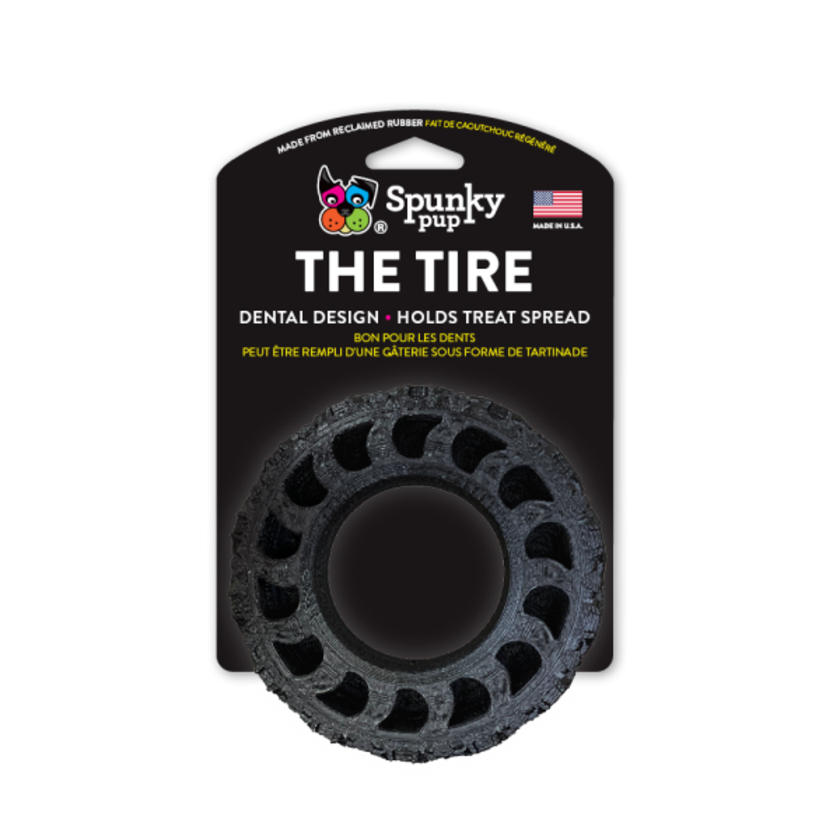Spunky Pup Spunky Pup The Tire – Reclaimed Rubber Toy – Small