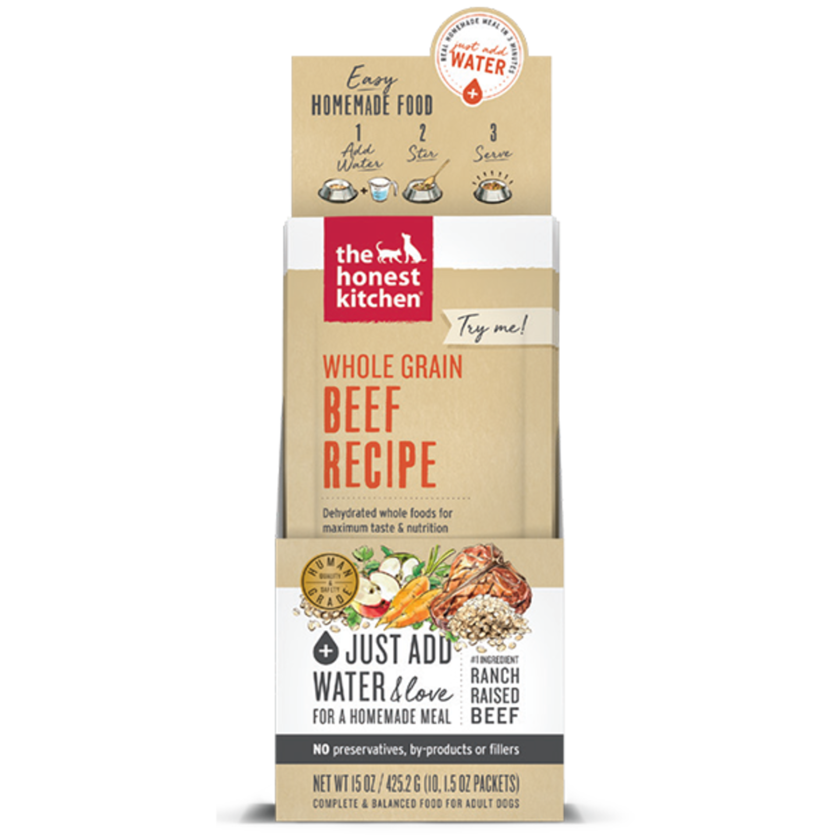 The Honest Kitchen Honest Kitchen Dog Dehydrated Whole Grain Beef 1.5 oz Pouch