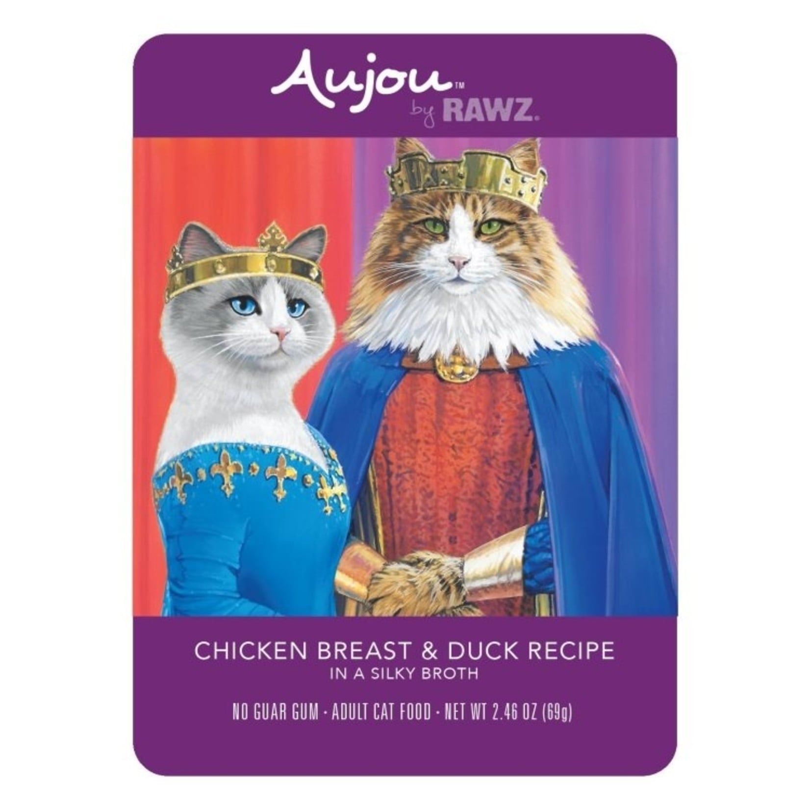 RAWZ Aujou By RAWZ for Cats Chicken Breast & Duck Pouches  2.46oz/69g