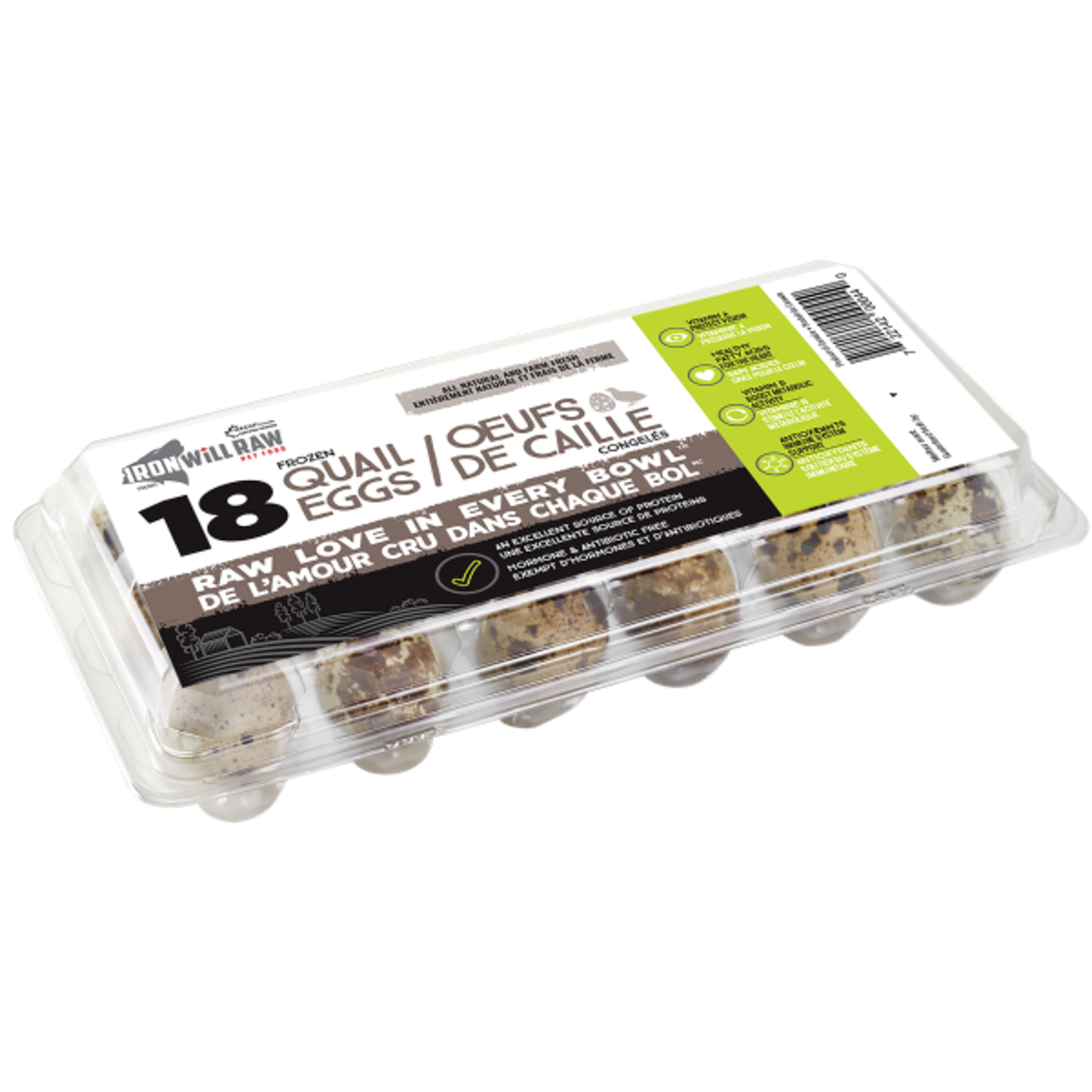 Iron Will Raw Iron Will Raw Quail Eggs 18 ct
