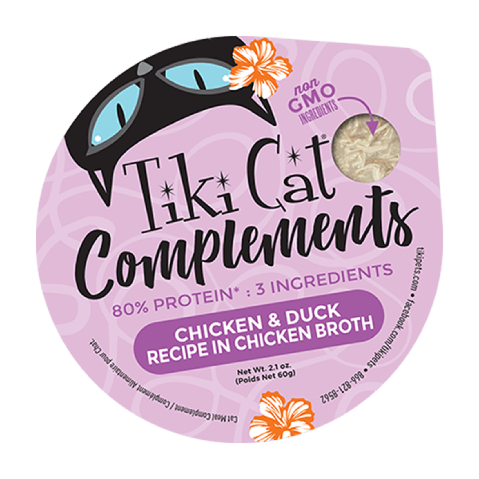 TIKI CAT Tiki Cat Complements Wet Topper Chicken & Duck 2.1 oz/60g