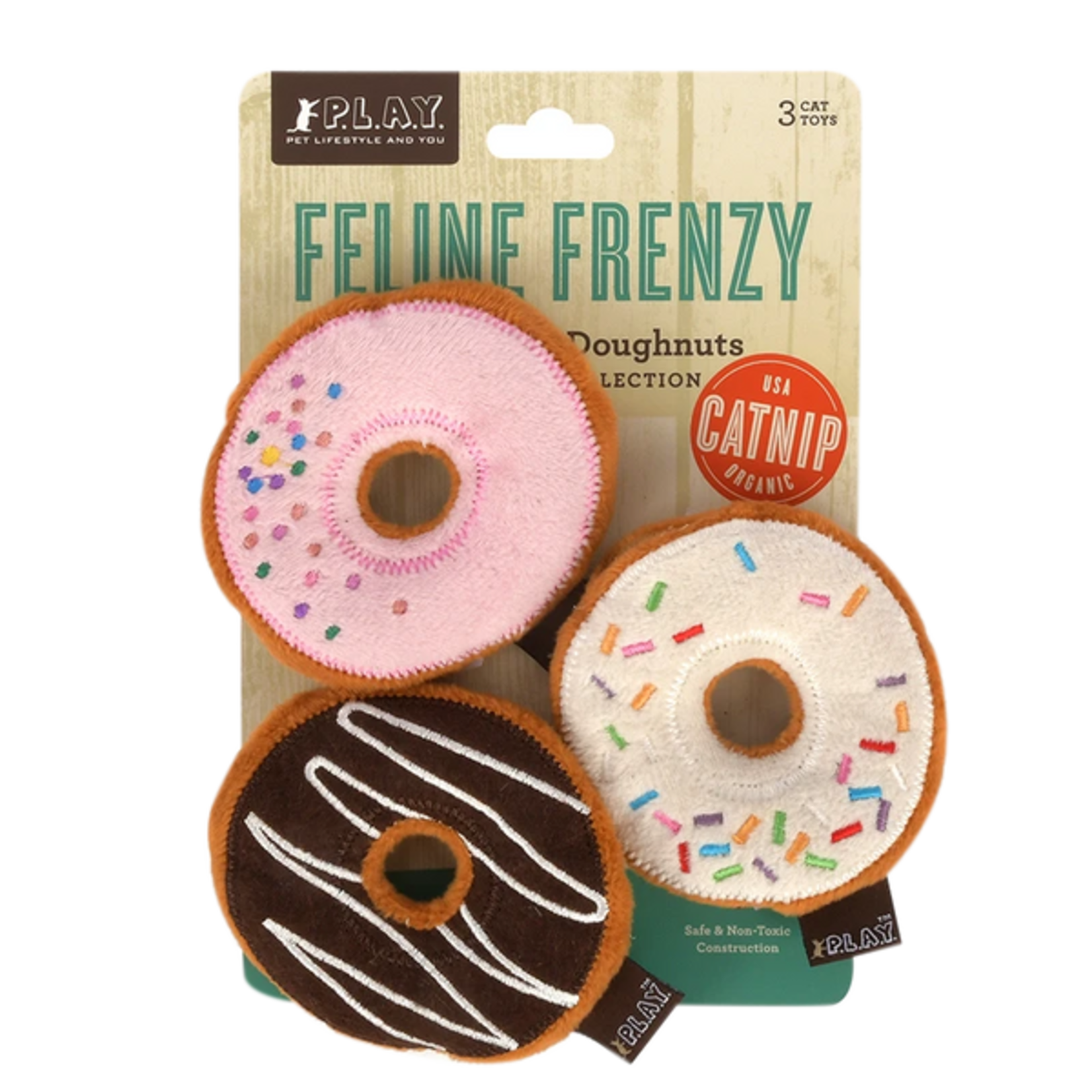 PLAY PLAY Feline Frenzy - Cat Toy - Kitty Kreme Doughnut (3)