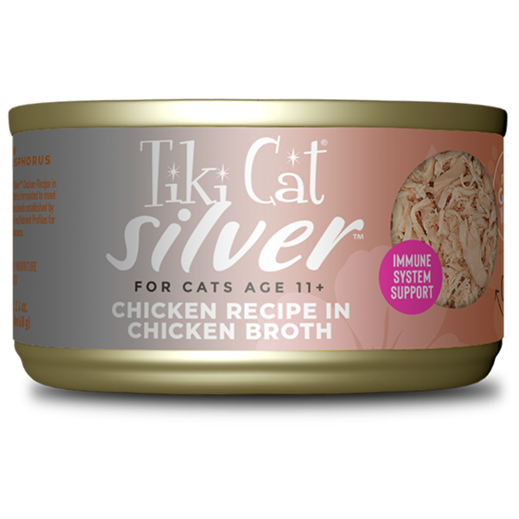 TIKI CAT Tiki Cat SILVER 11+ chicken Recipe in Chicken Broth 2.4oz/68g