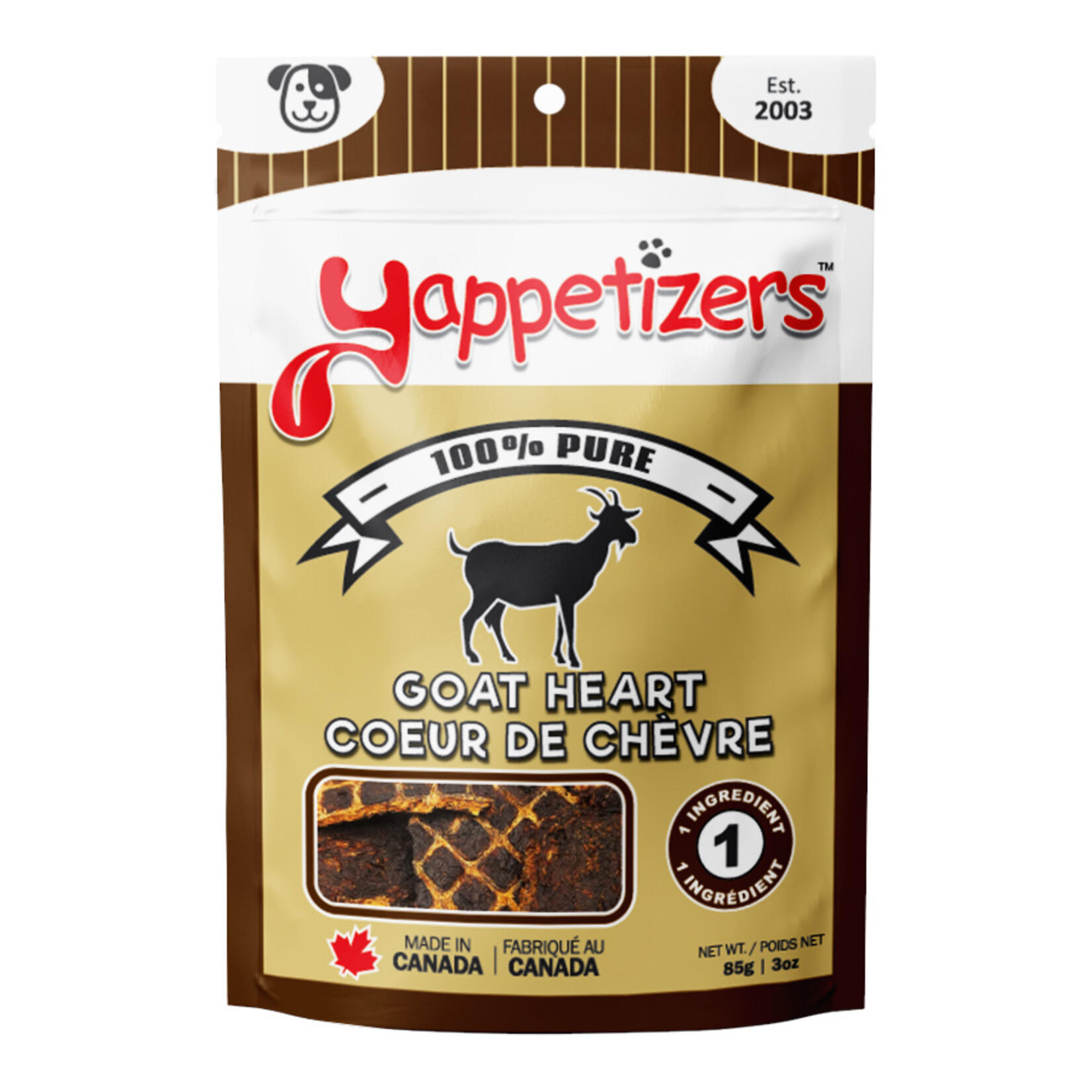 Yappetizers Yappetizers Dehydrated Goat Heart 85g