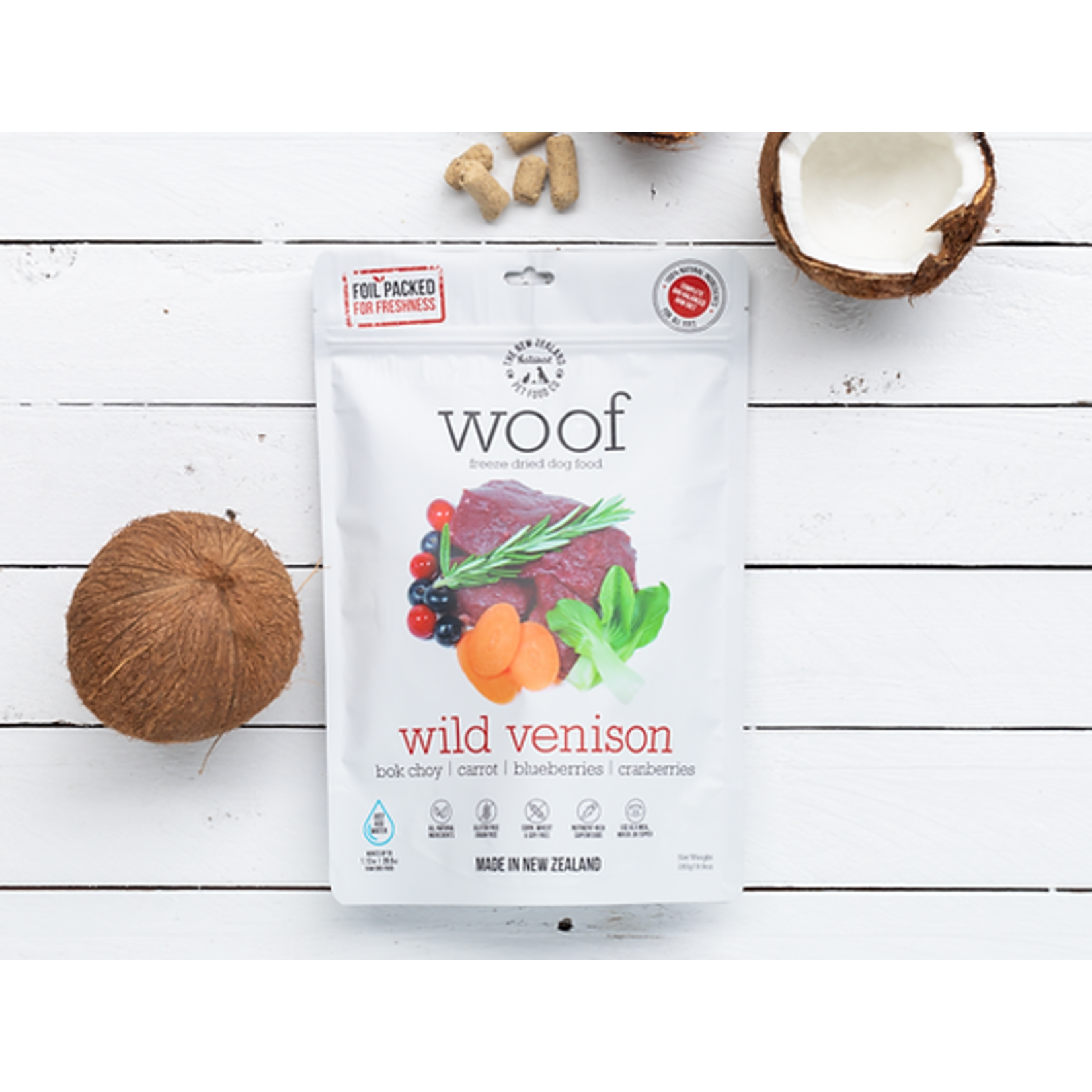 The New Zealand Pet Food Co THE NEW ZEALAND NATURAL PET FOOD CO WOOF Freeze-Dried Wild Venison