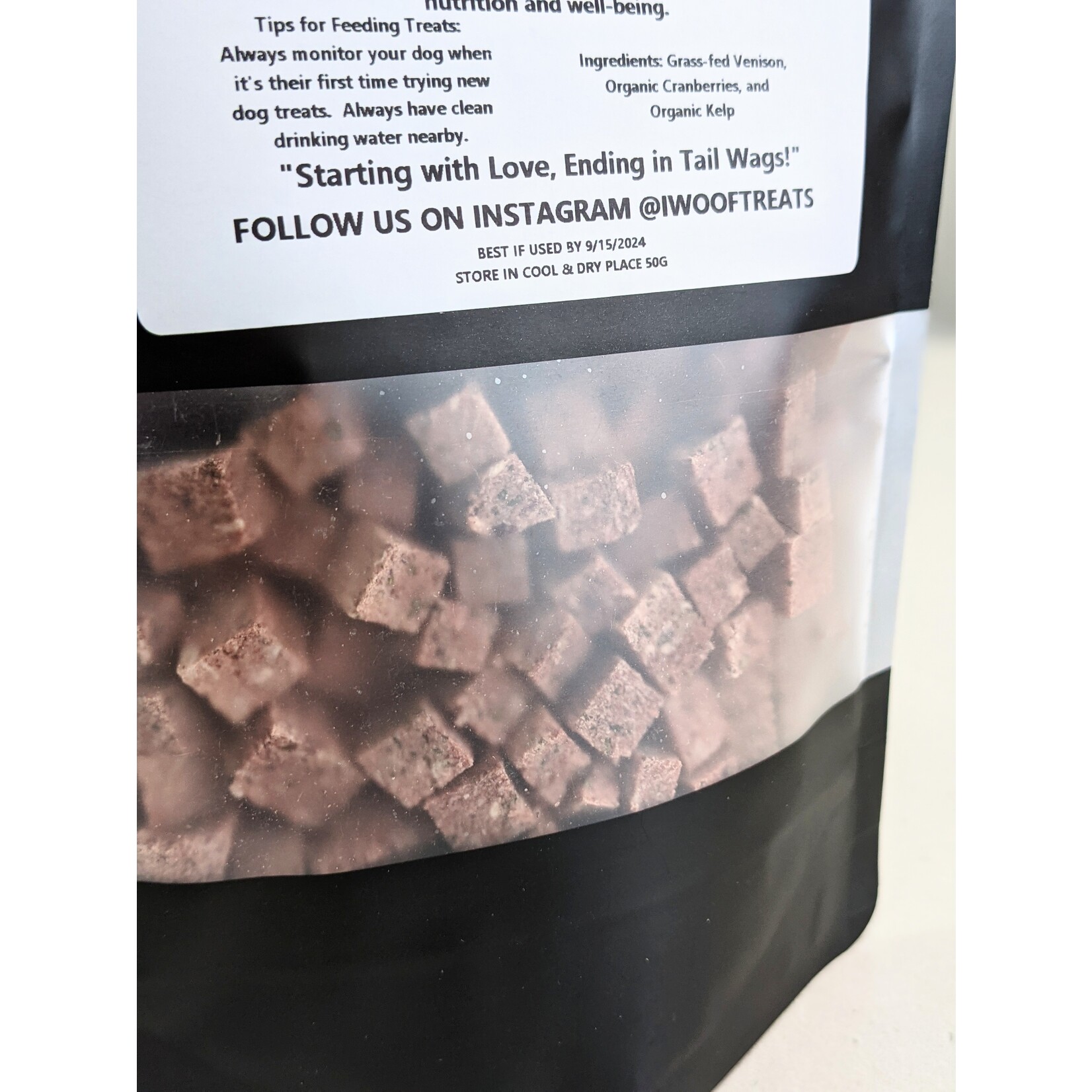 I Woof Treats I Woof treats Freeze Dried Venison Bites 50g