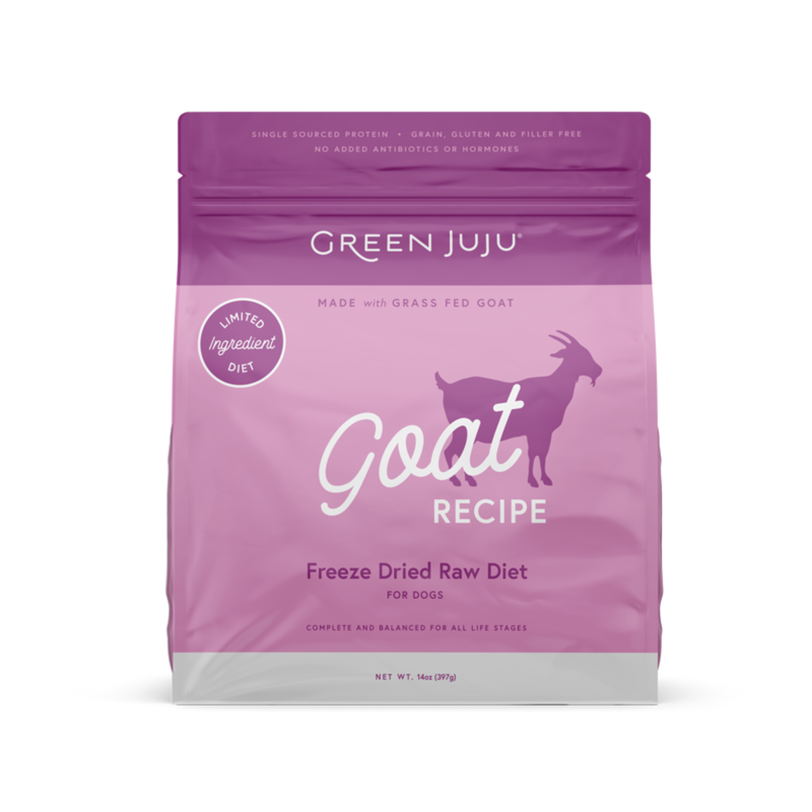 GREEN JUJU Green Juju for Dogs - Freeze Dried Goat Recipe - 14 oz