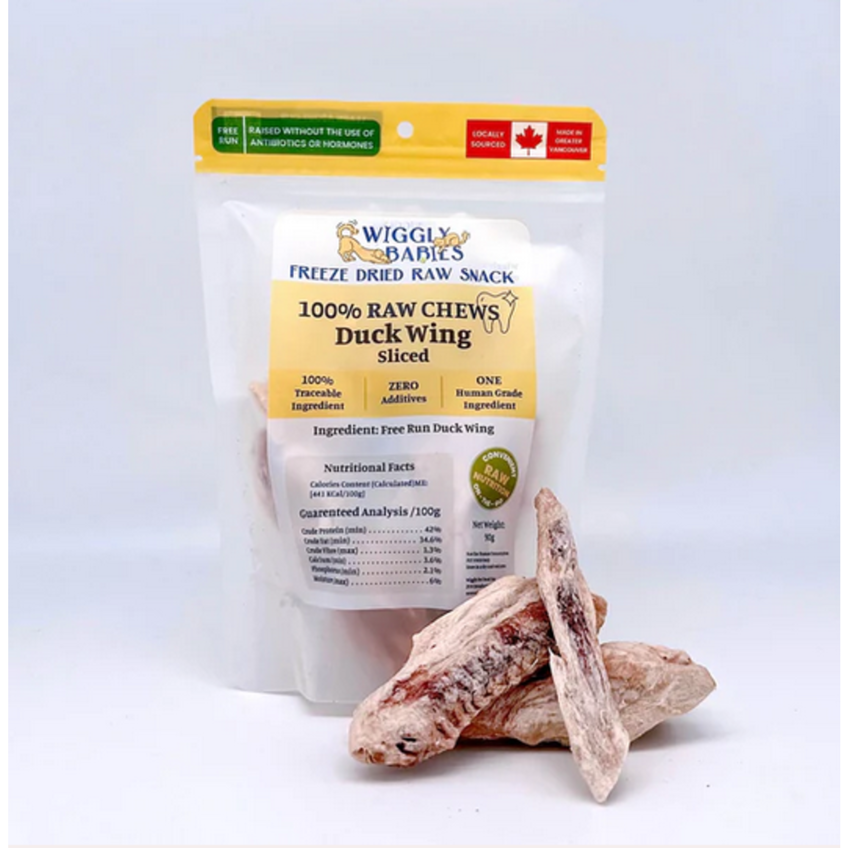 Wiggly Babies Wiggly Babies Freeze Dried Duck Wings Sliced 90g