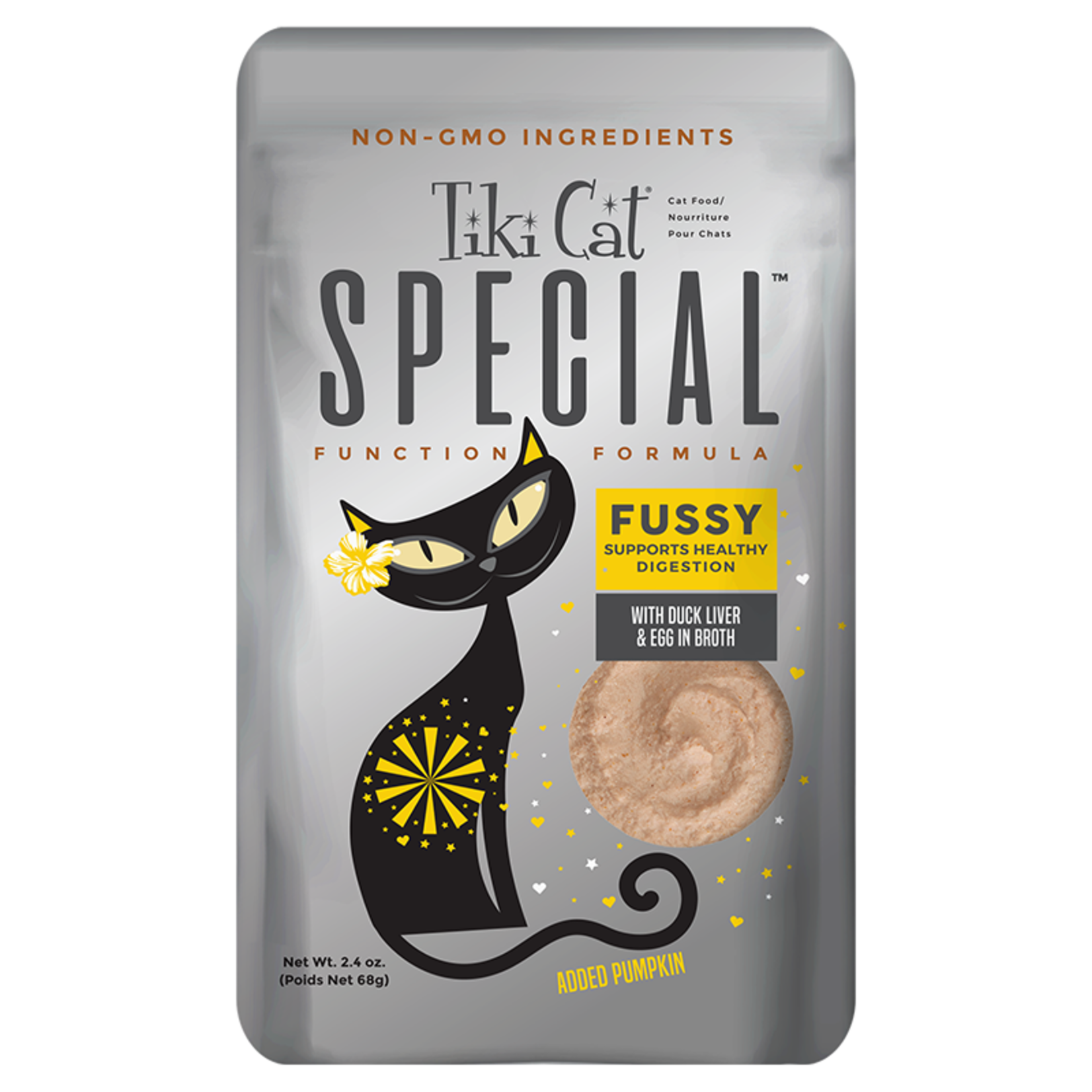 TIKI CAT Tiki Cat Solutions FUSSY: Duck Liver & Egg in Broth 2.4oz Pouch