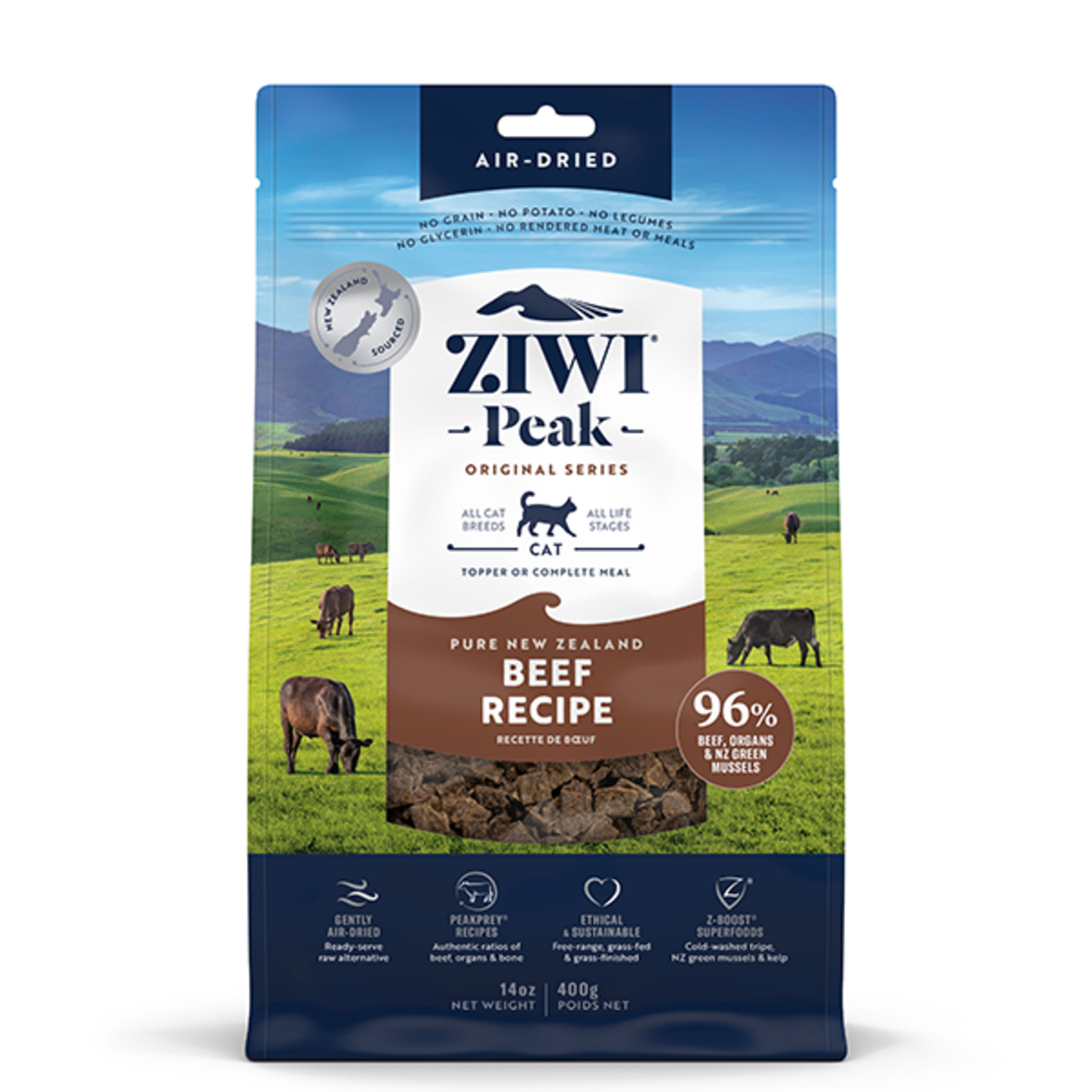 ZiwiPeak ZIWIPeak Cat Air Dried Beef 400g