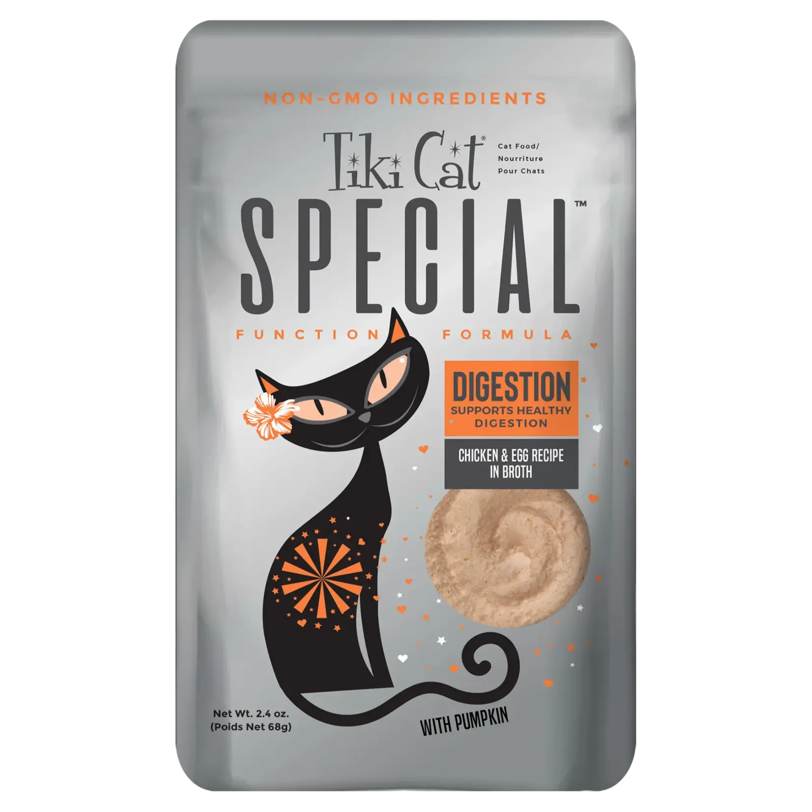 TIKI CAT Tiki Cat® Special™ DIGESTION: Chicken & Egg Recipe in Broth 2.4oz Pouch