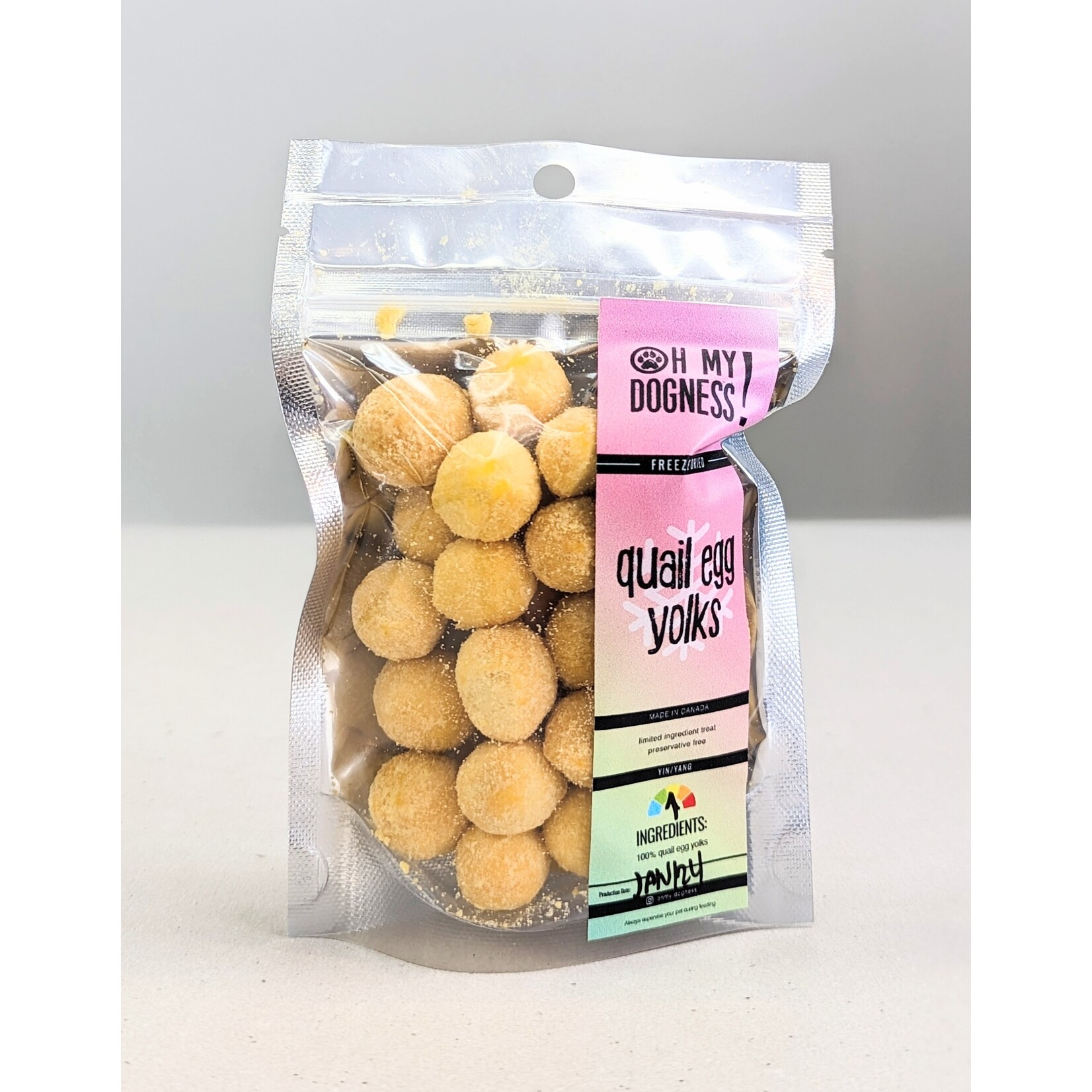 Oh My Dogness OH MY DOGNESS Freeze Dried Quail Egg Yolks ~50g