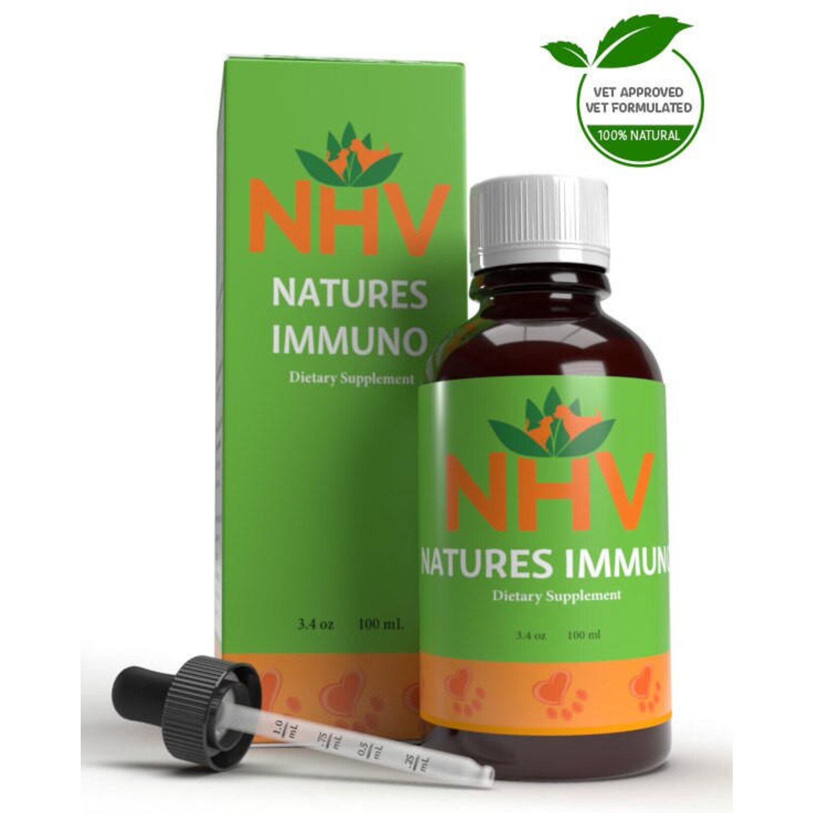 NHV Natural Pet Products NHV Natures Immuno Vet-Formulated Supplement of Medicinal Mushrooms for Dogs & Cats
