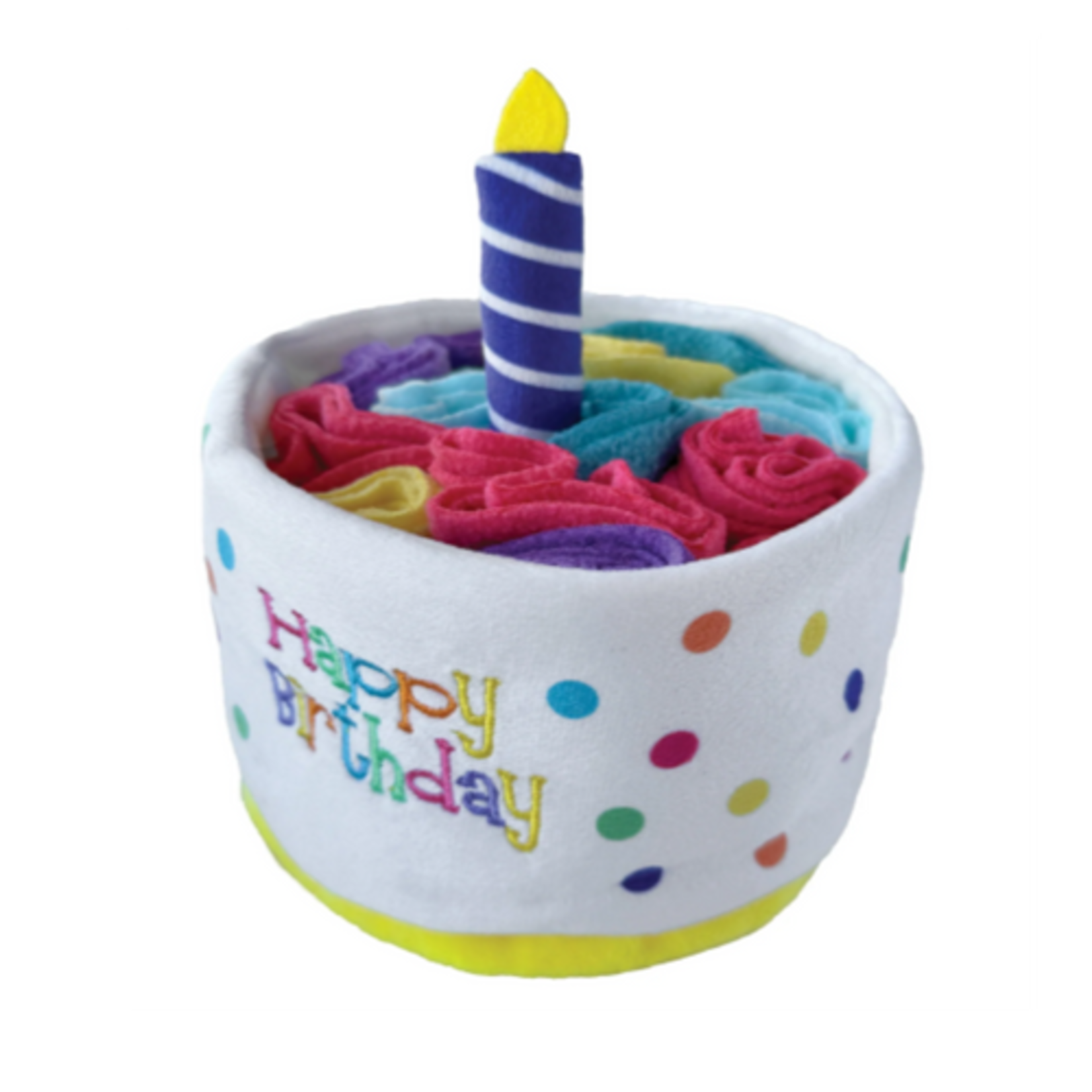 FouFou Brands Foufou BRANDS Hide'n Seek Birthday Cake Snuffle Toy White