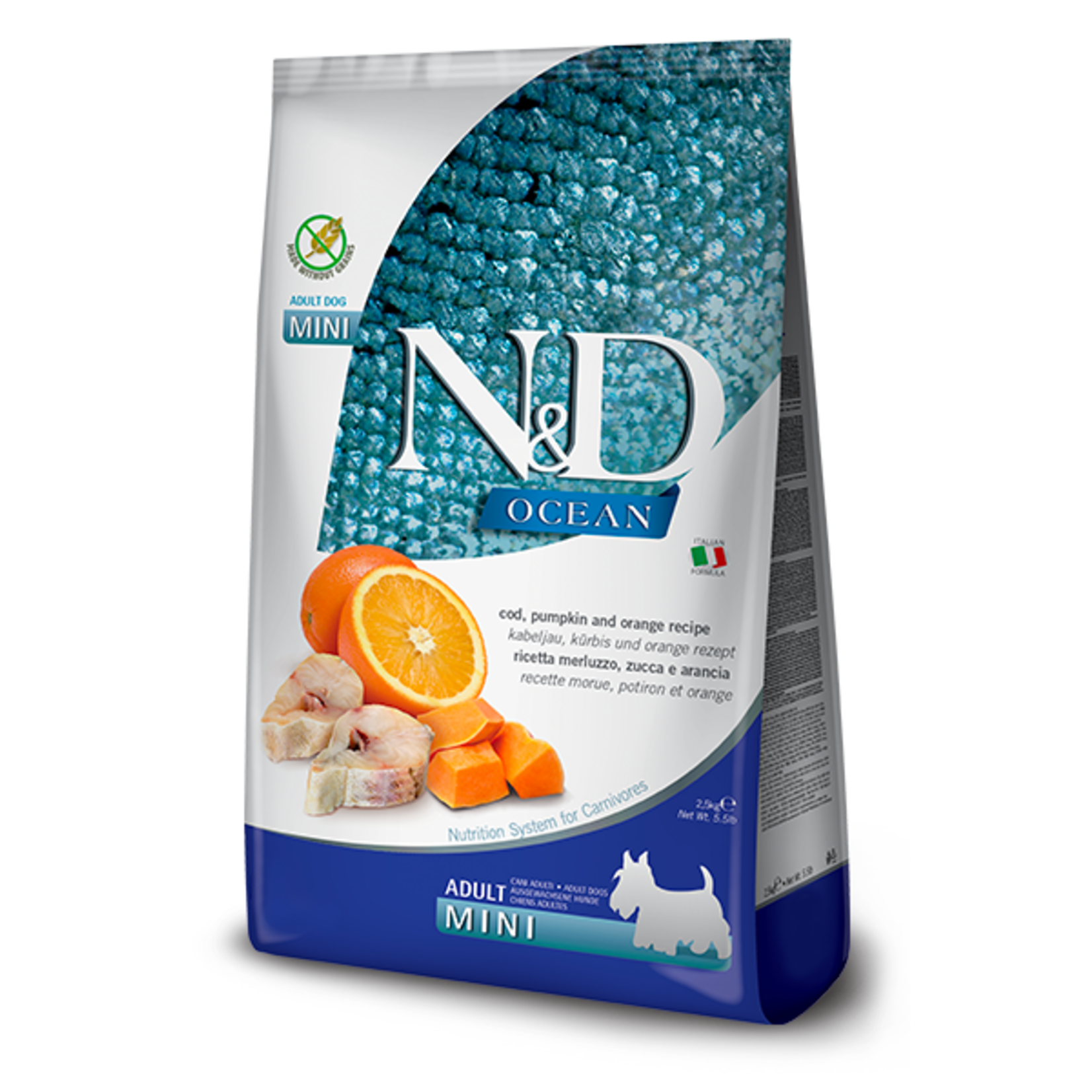Farmina N&D Dog Ocean Cod and Orange Pumpkin Adult Mini 7kg