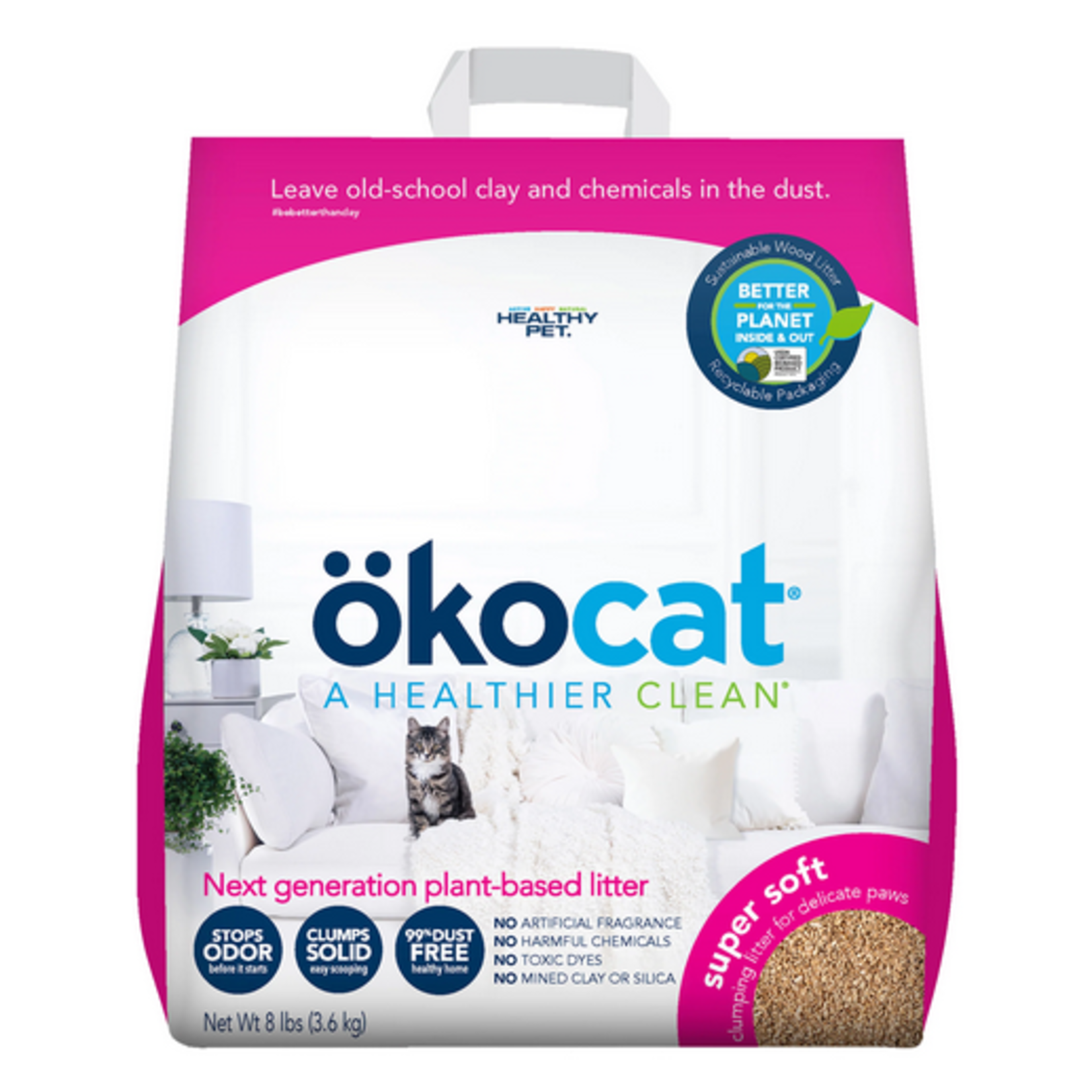 Okocat Okocat Super Soft Clumping Wood Cat Litter 4.8kg