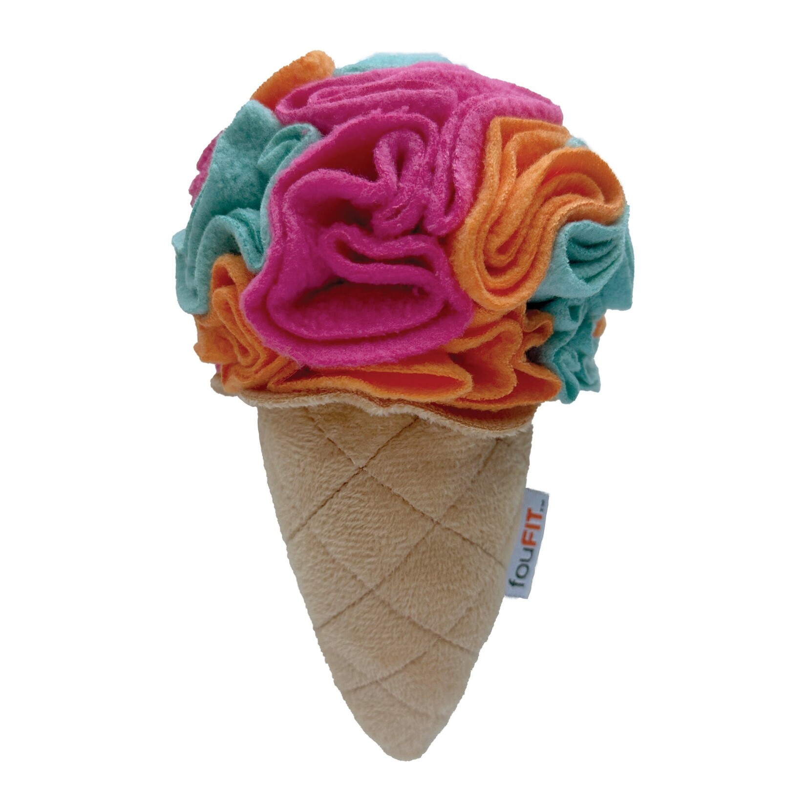 FouFou Brands fouFIT Hide n Seek Ice Cream Snuffle Nosework Toy for Dogs