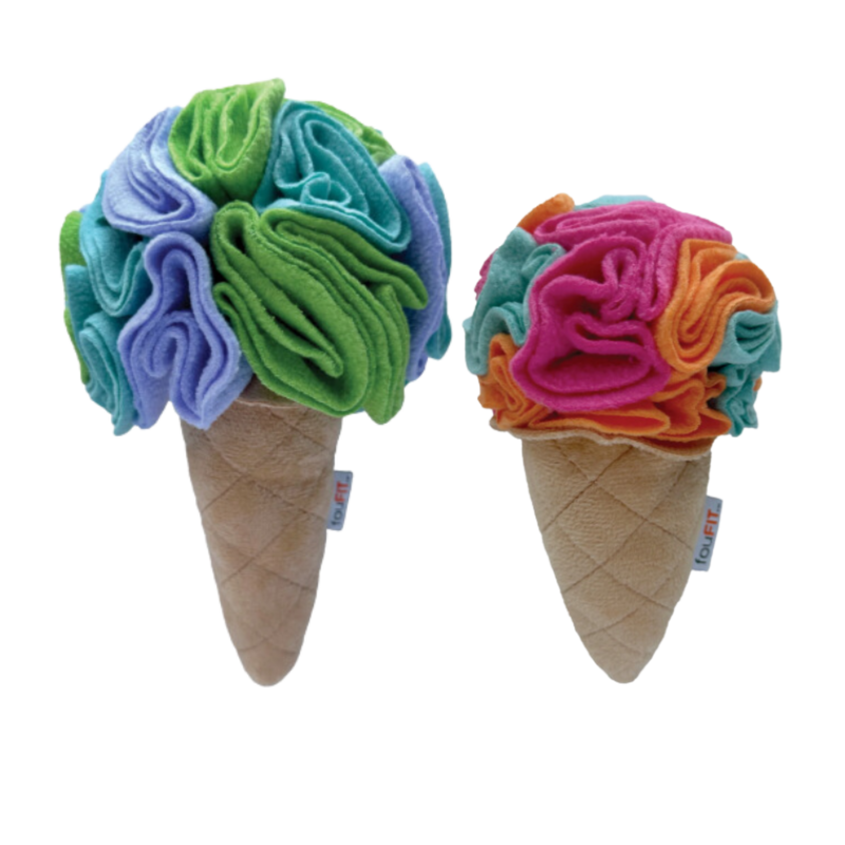 FouFou Brands fouFIT Hide n Seek Ice Cream Snuffle Nosework Toy for Dogs