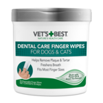 Vet's Best Vets Best Dental Care Finger Wipes 50 ct For Dogs & Cats