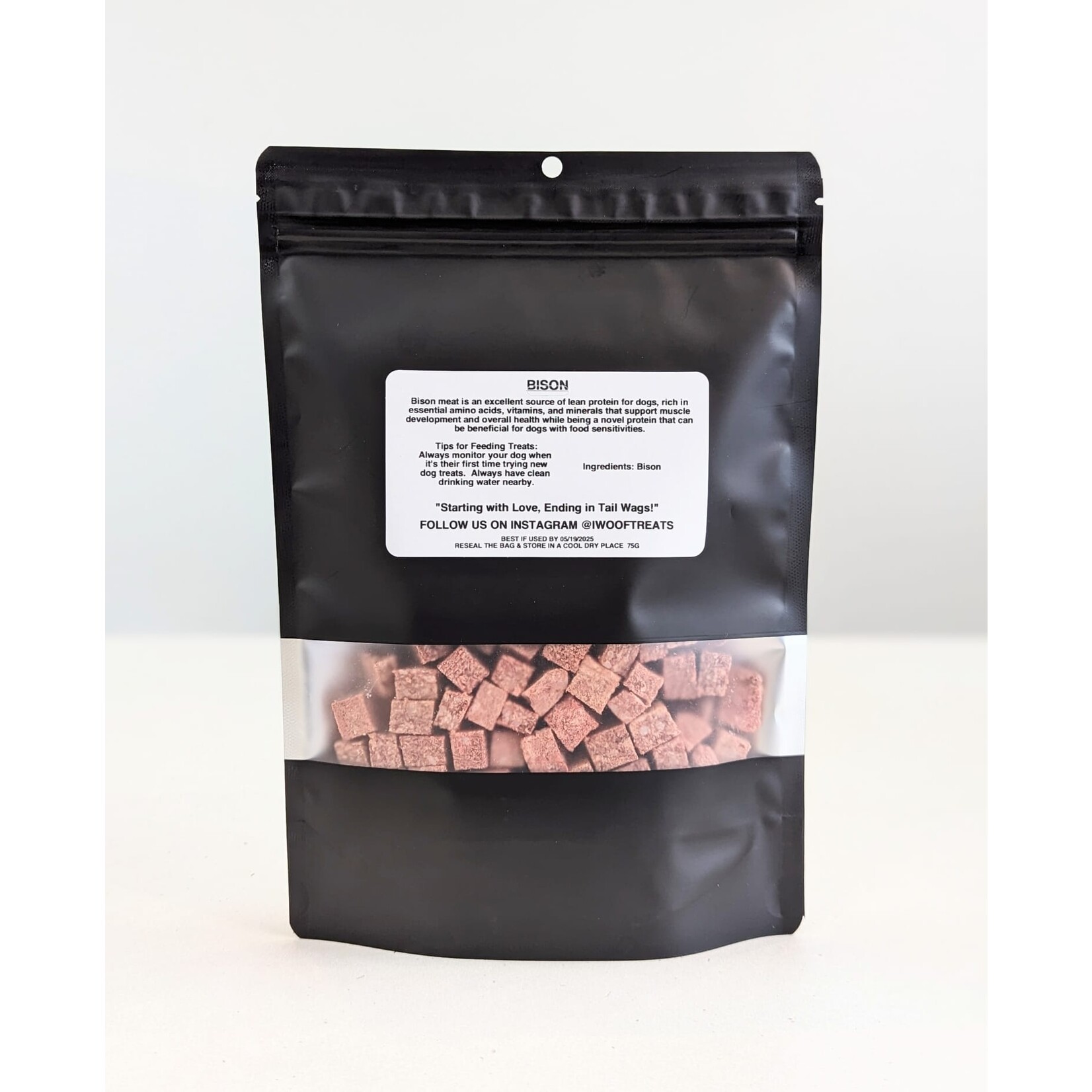 I Woof Treats I Woof treats Freeze Dried Bison 75g